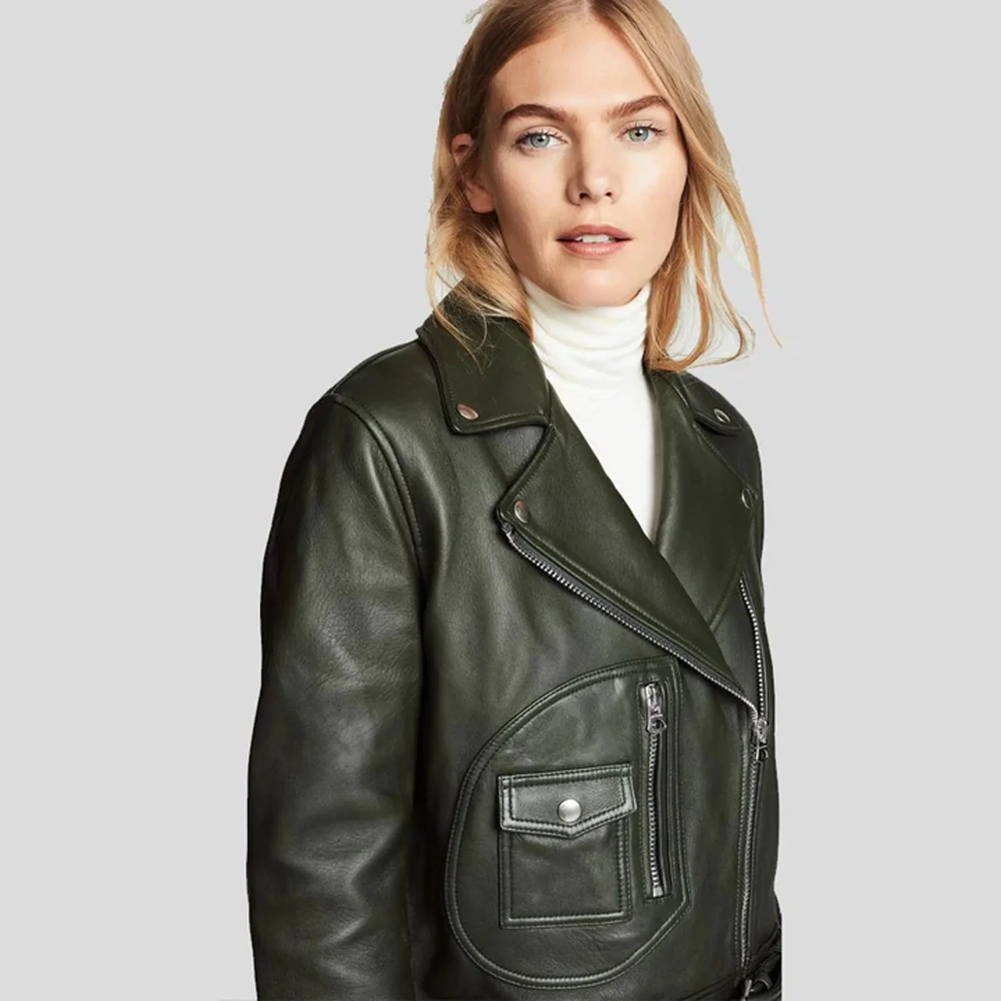 Valkrona Black Lambskin Biker Jacket