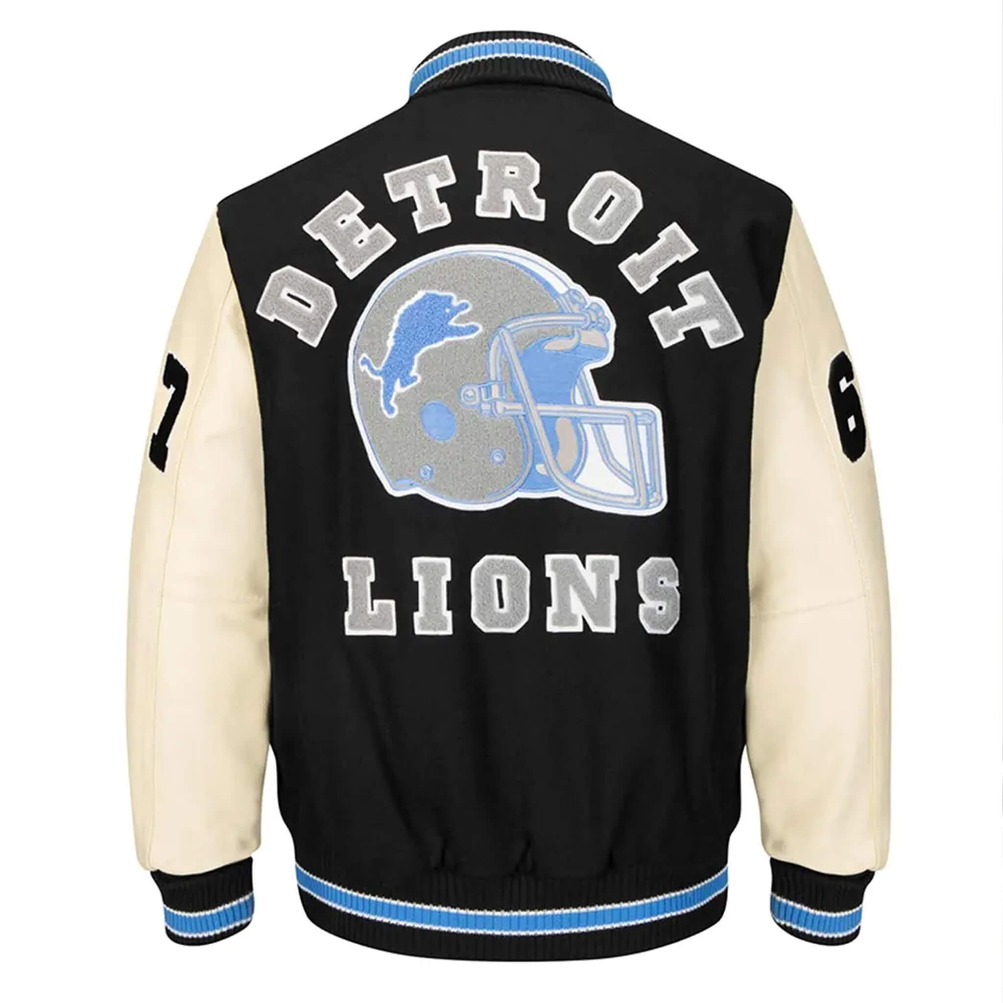 Detroit Lions Barry Sanders Varsity Jacket-Classic Style