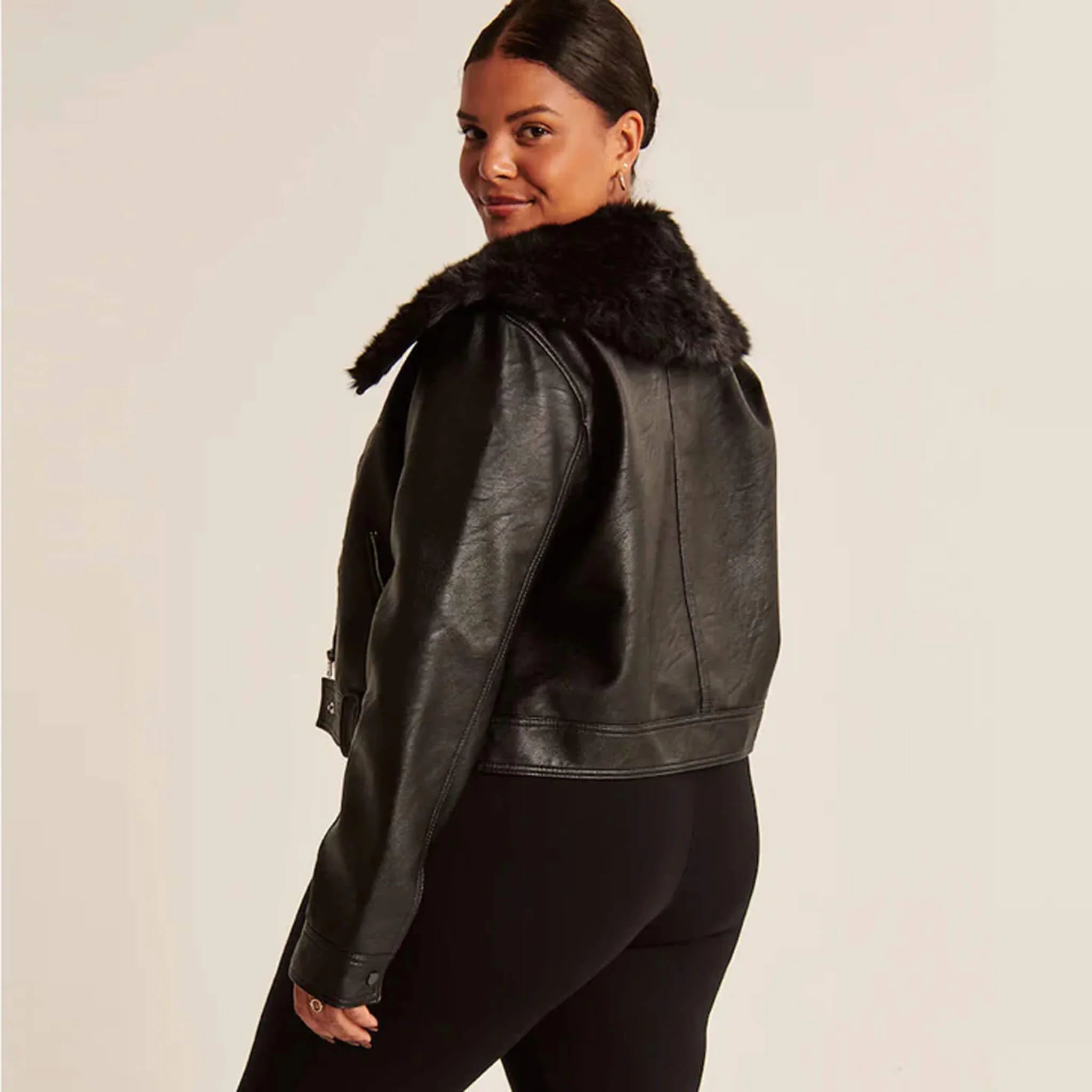Women’s Black RAF B3 Faux Shearling Aviator Jacket