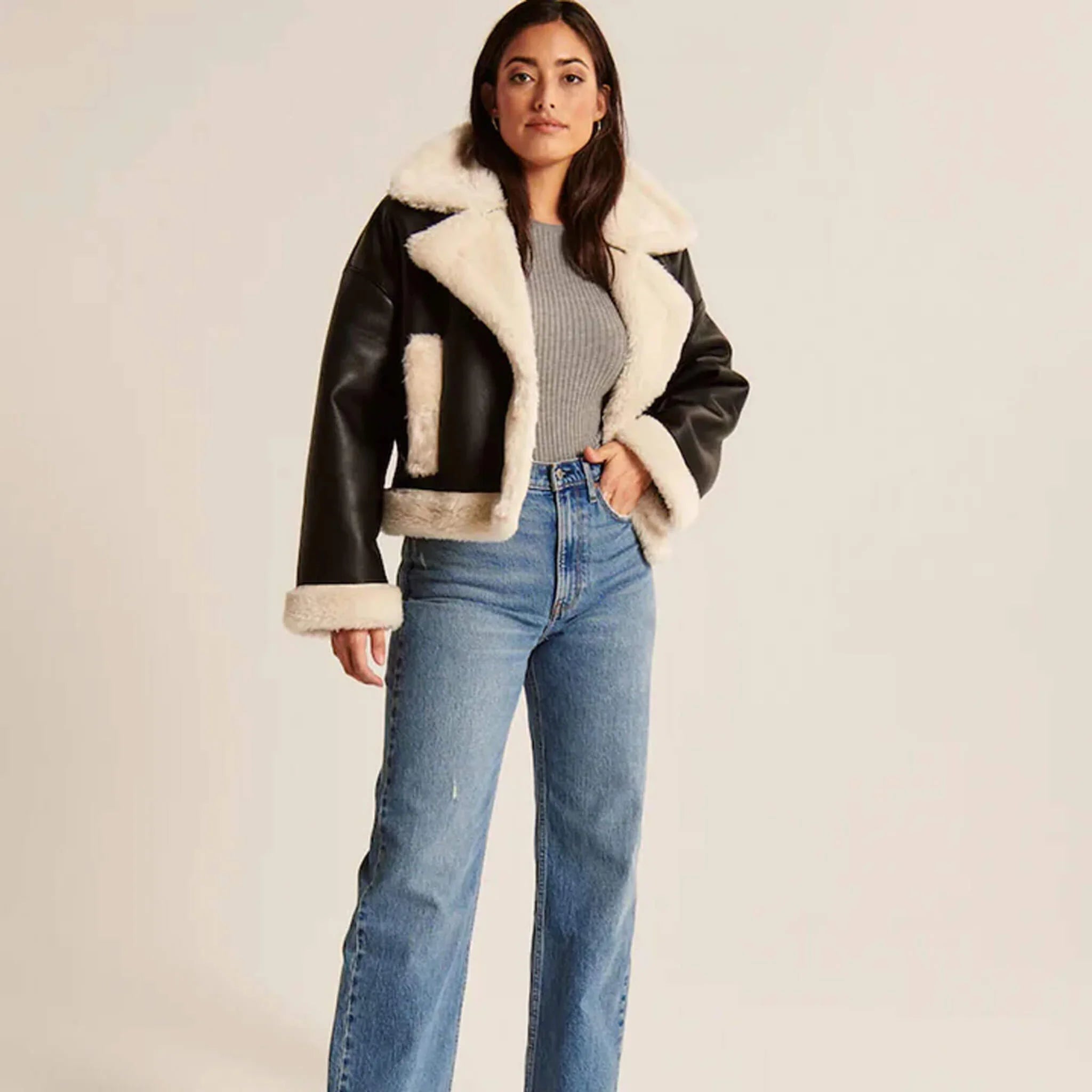 Aviator B3 Shearling Vegan Leather Jacket – Women