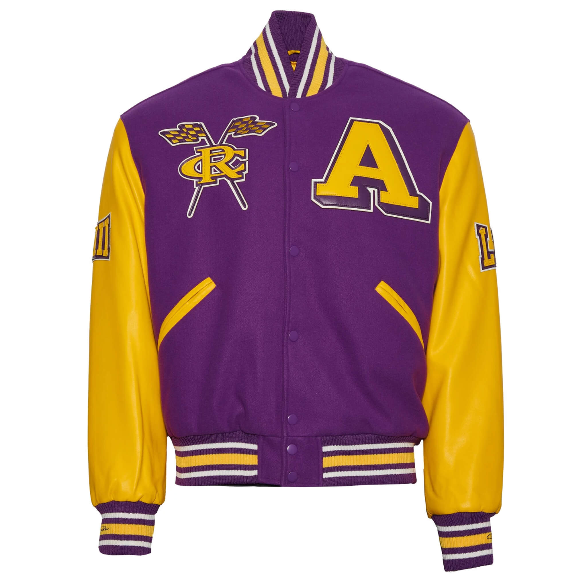 Alcorn State Braves Purple and Yellow Varsity Letterman Jacket