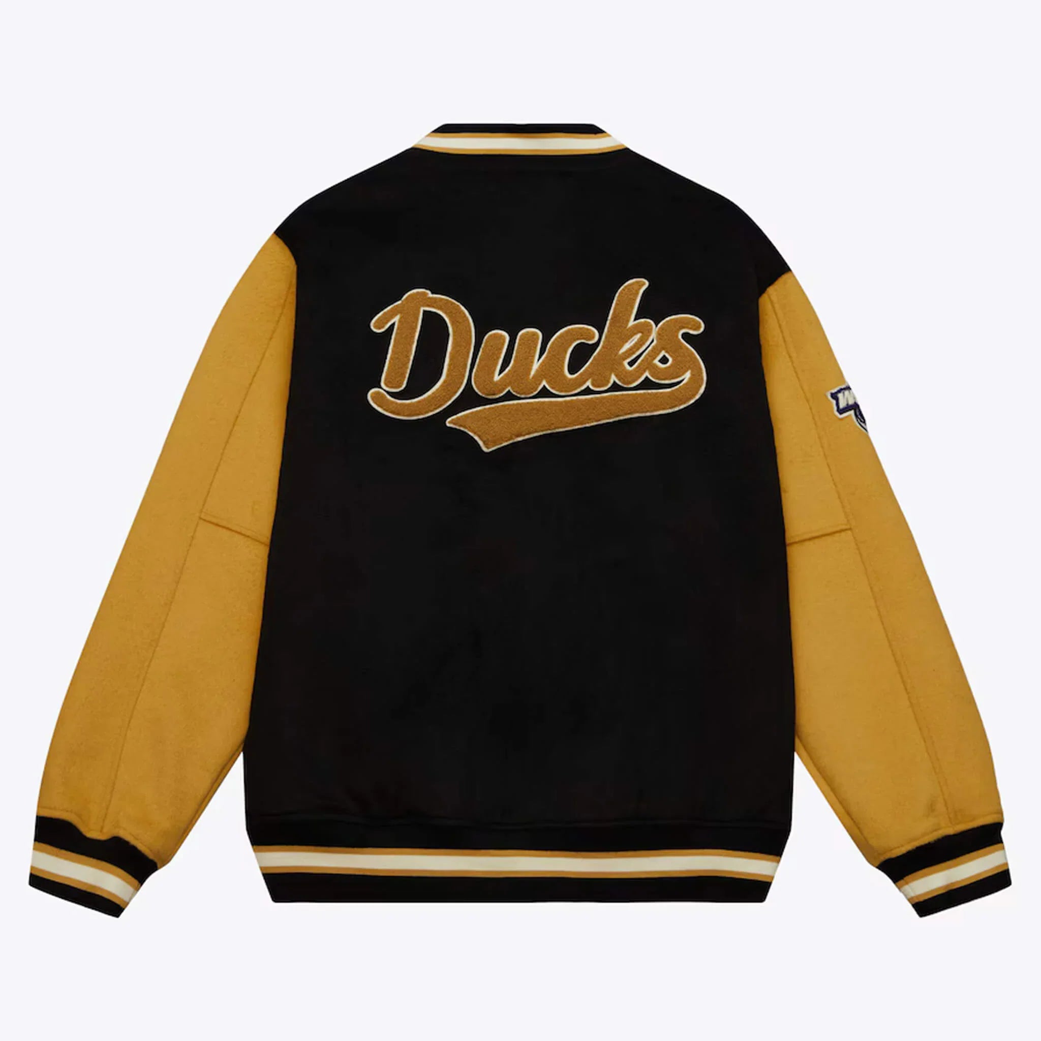 Anaheim Ducks Black & Gold Varsity Jacket – Team Legacy - leathergang.com