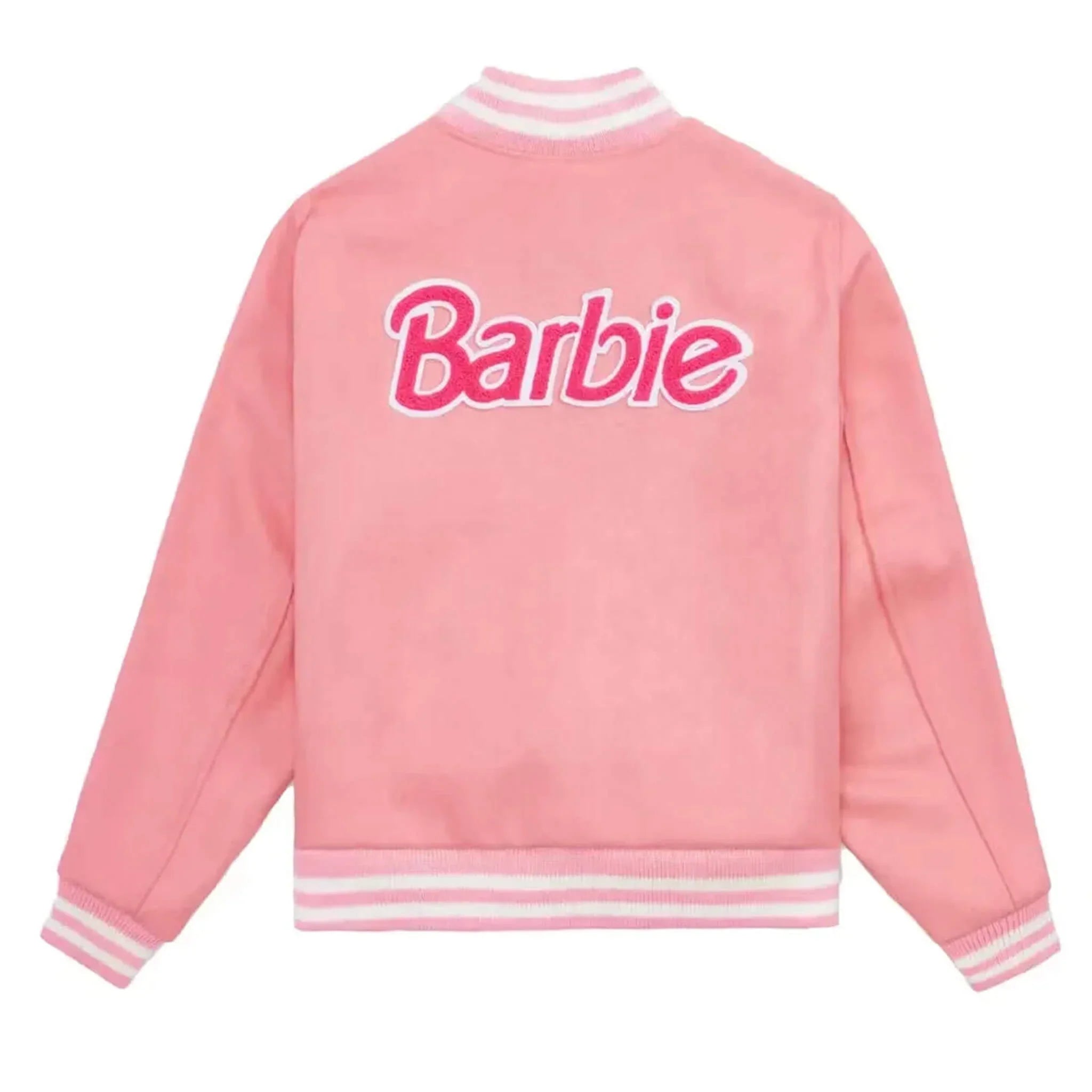 Barbie Pink Wool Varsity Jacket – Golden Bear Edition - leathergang.com