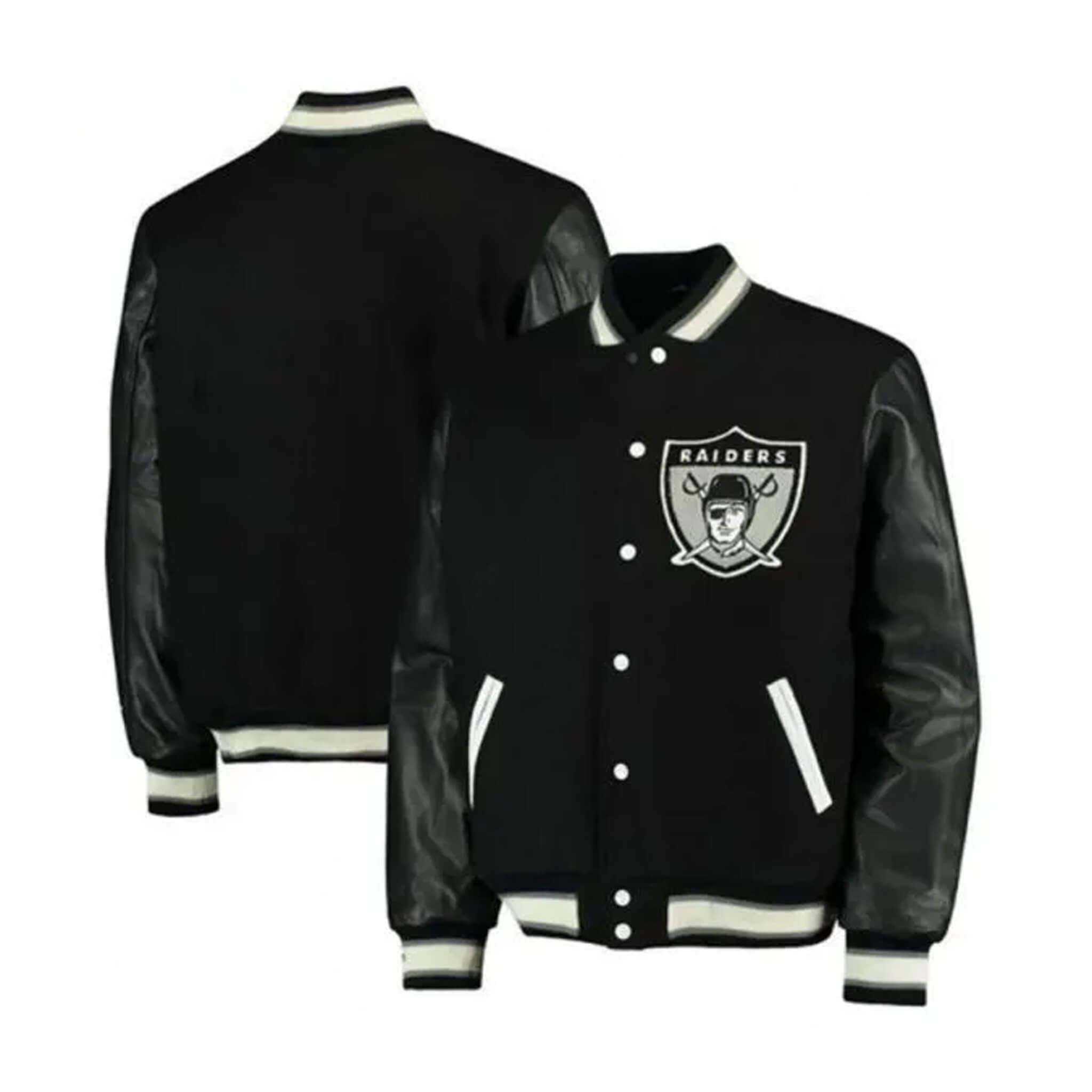 Oakland Raiders Black Varsity Letterman Jacket