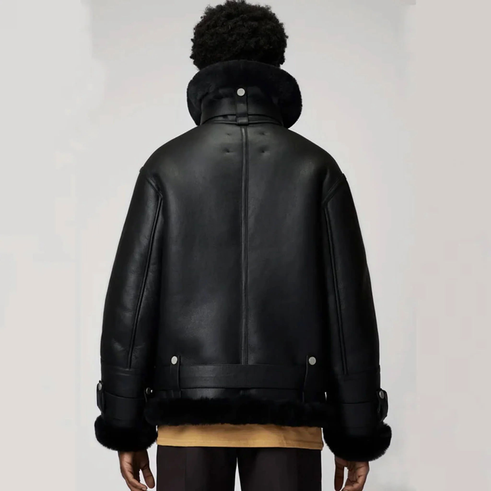 Black RAF B3 Shearling Aviator Jacket – Women’s