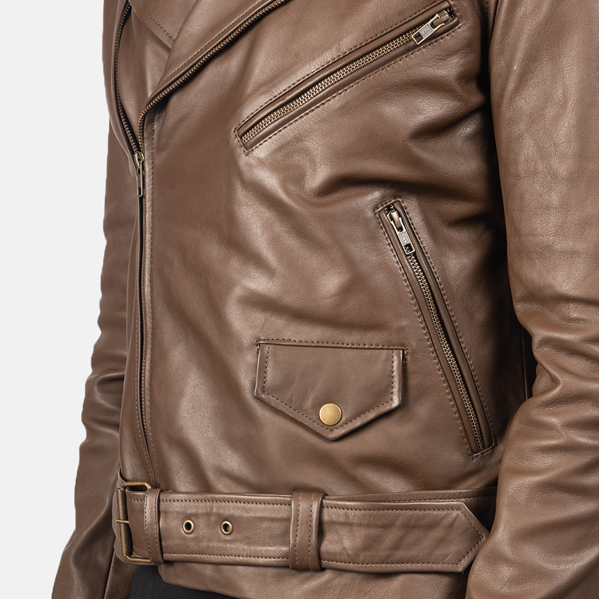 Legendary Brown Leather Biker Jacket – Premium Style for Riders