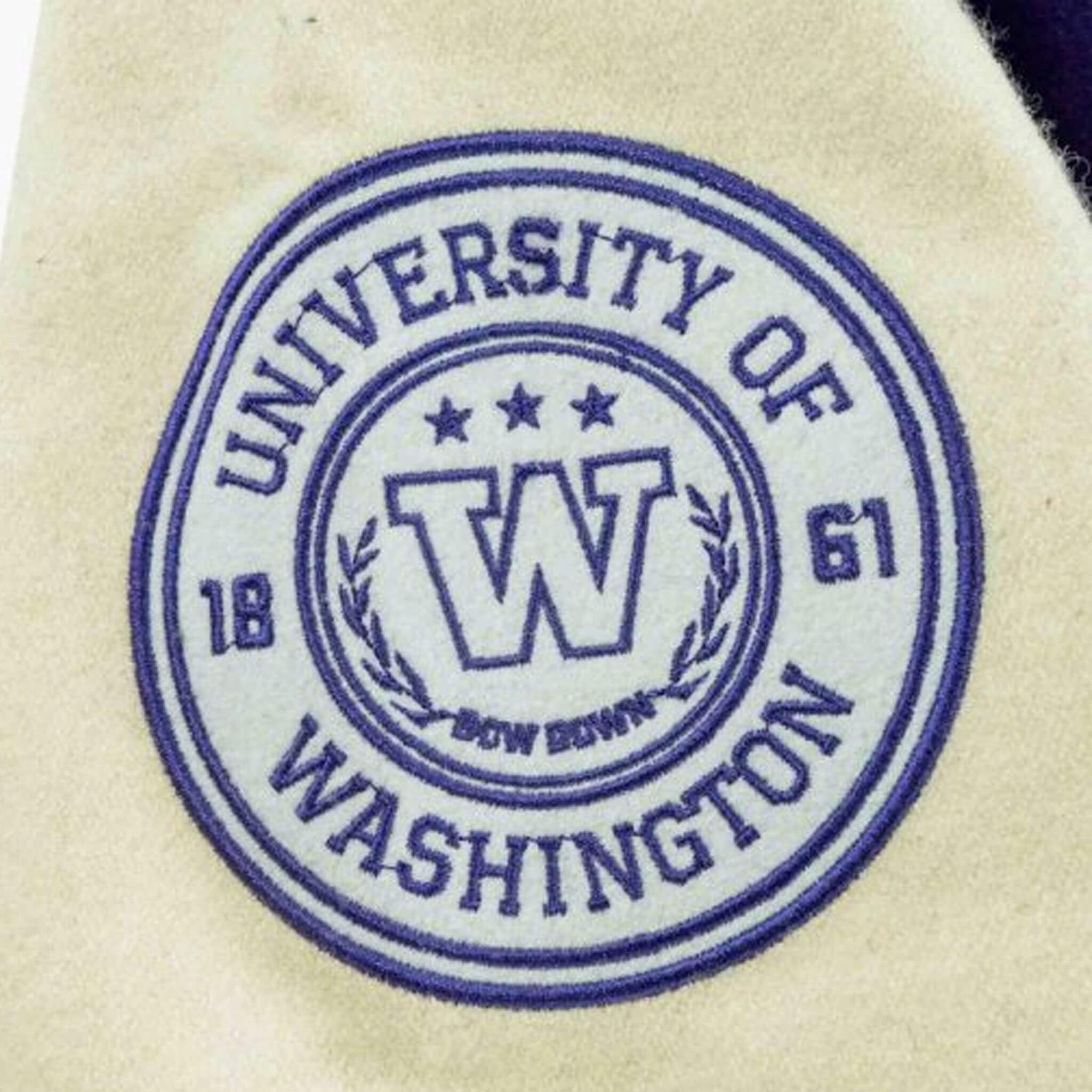 Washington Huskies Melton Purple & White-Varsity Jacket
