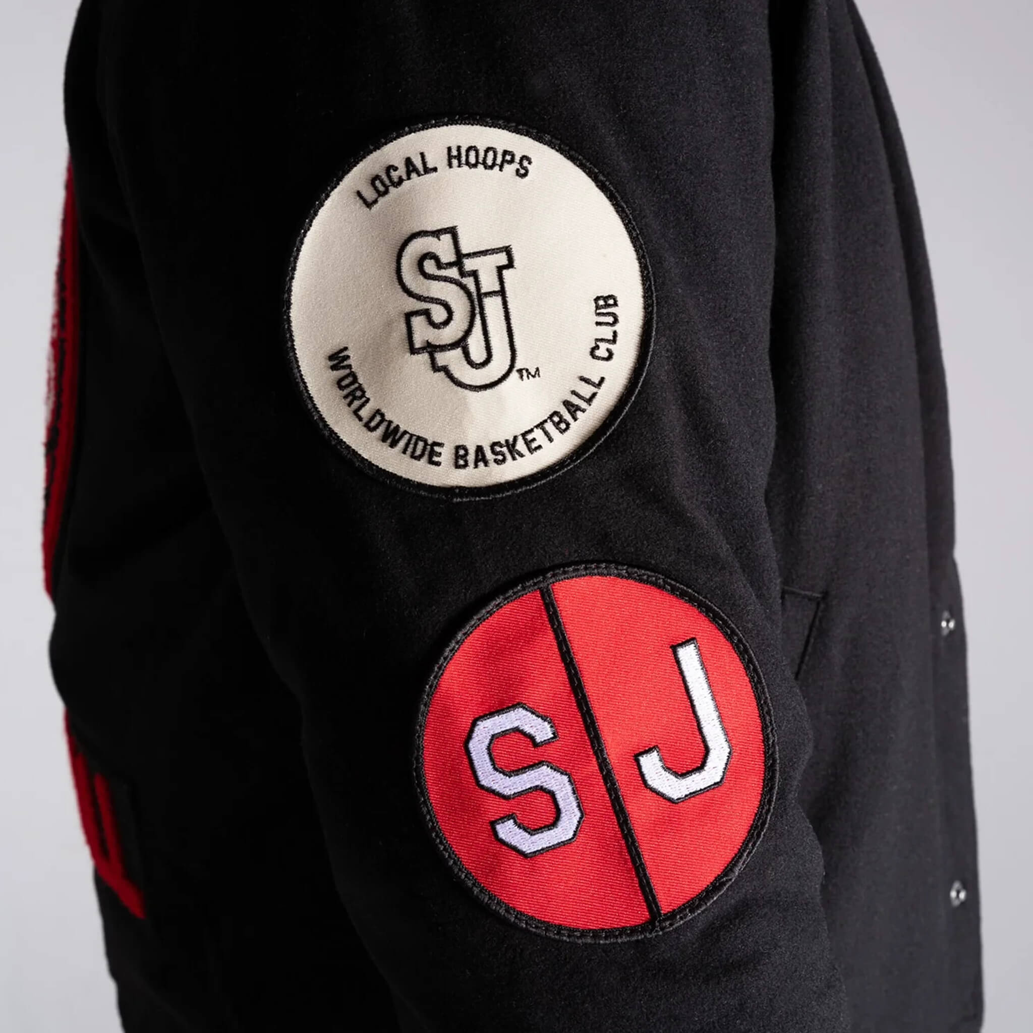 St. John's Black Wool Letterman Varsity Jacket