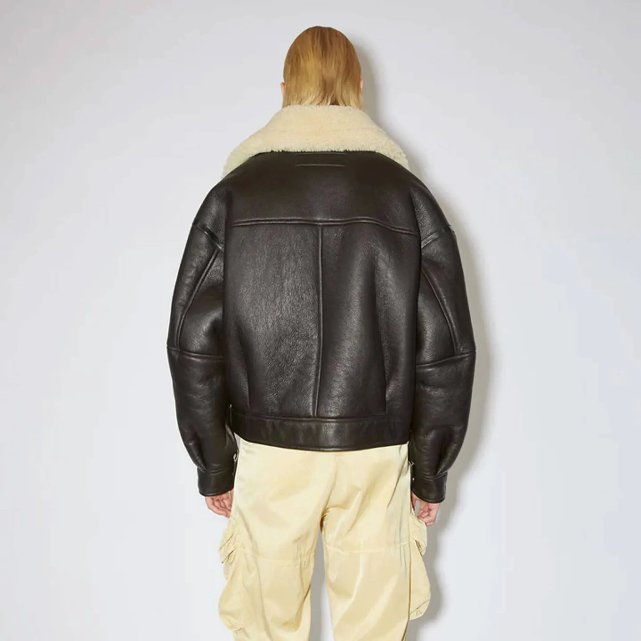 Dark Brown RAF Shearling Aviator Jacket – Women’s