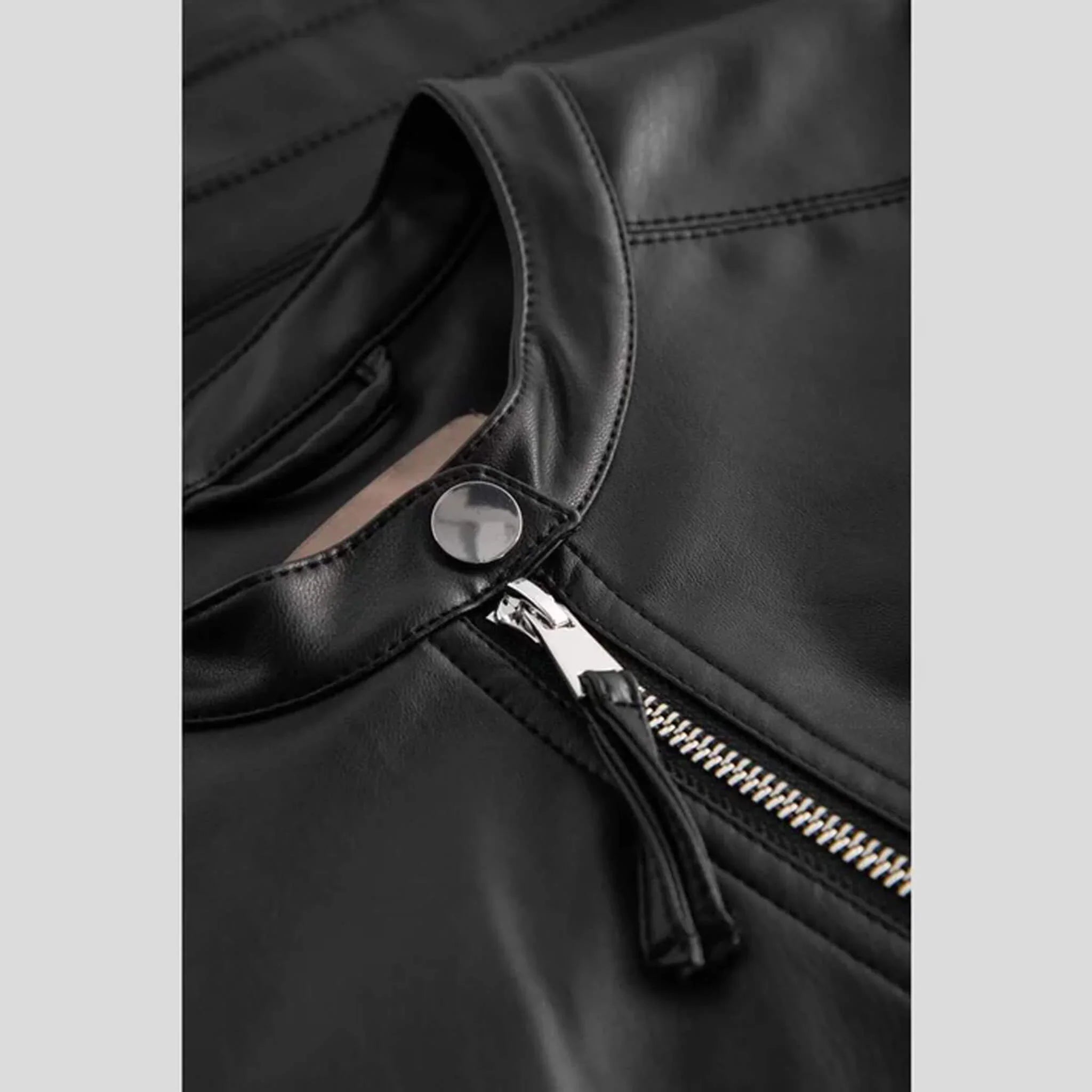 Nova Women's Black Moto Leather Jacket