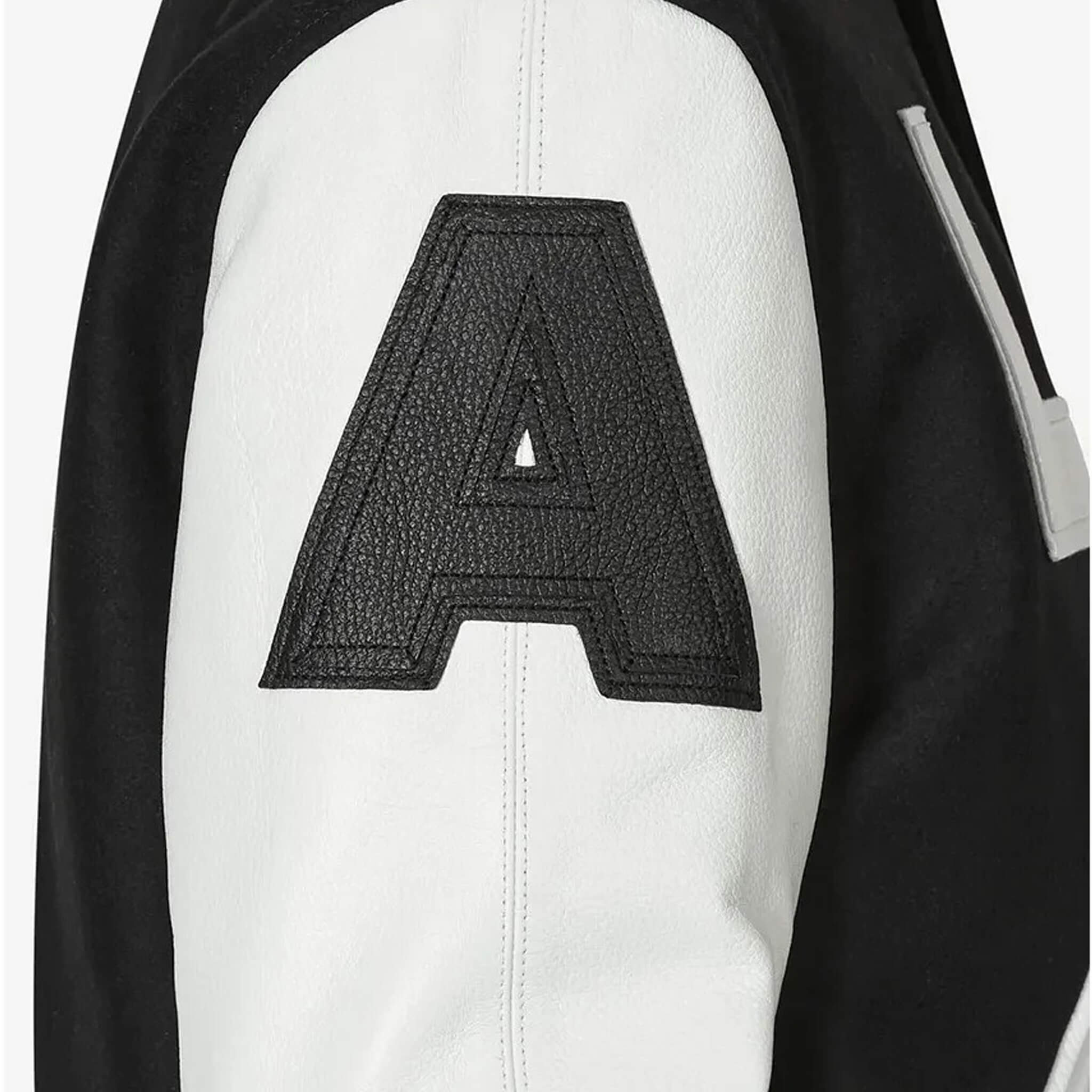 Alyx Two-Tone Varsity Jacket – Sleek Black Letterman