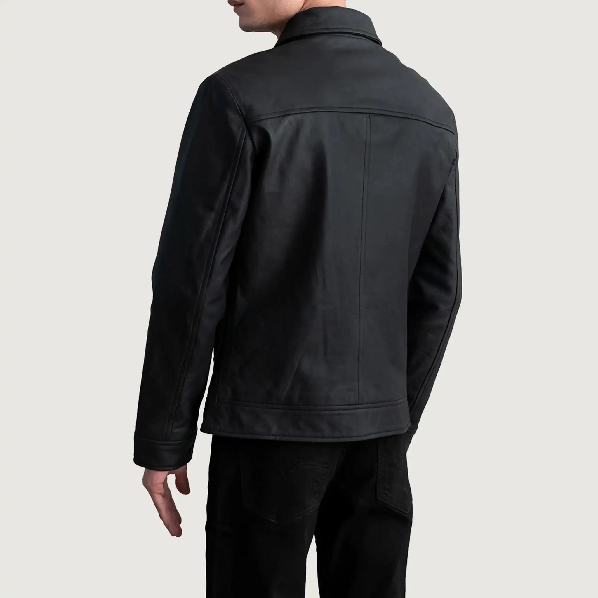 Infernos Matte Black Leather Jacket - Classic Style Versatile Fashion