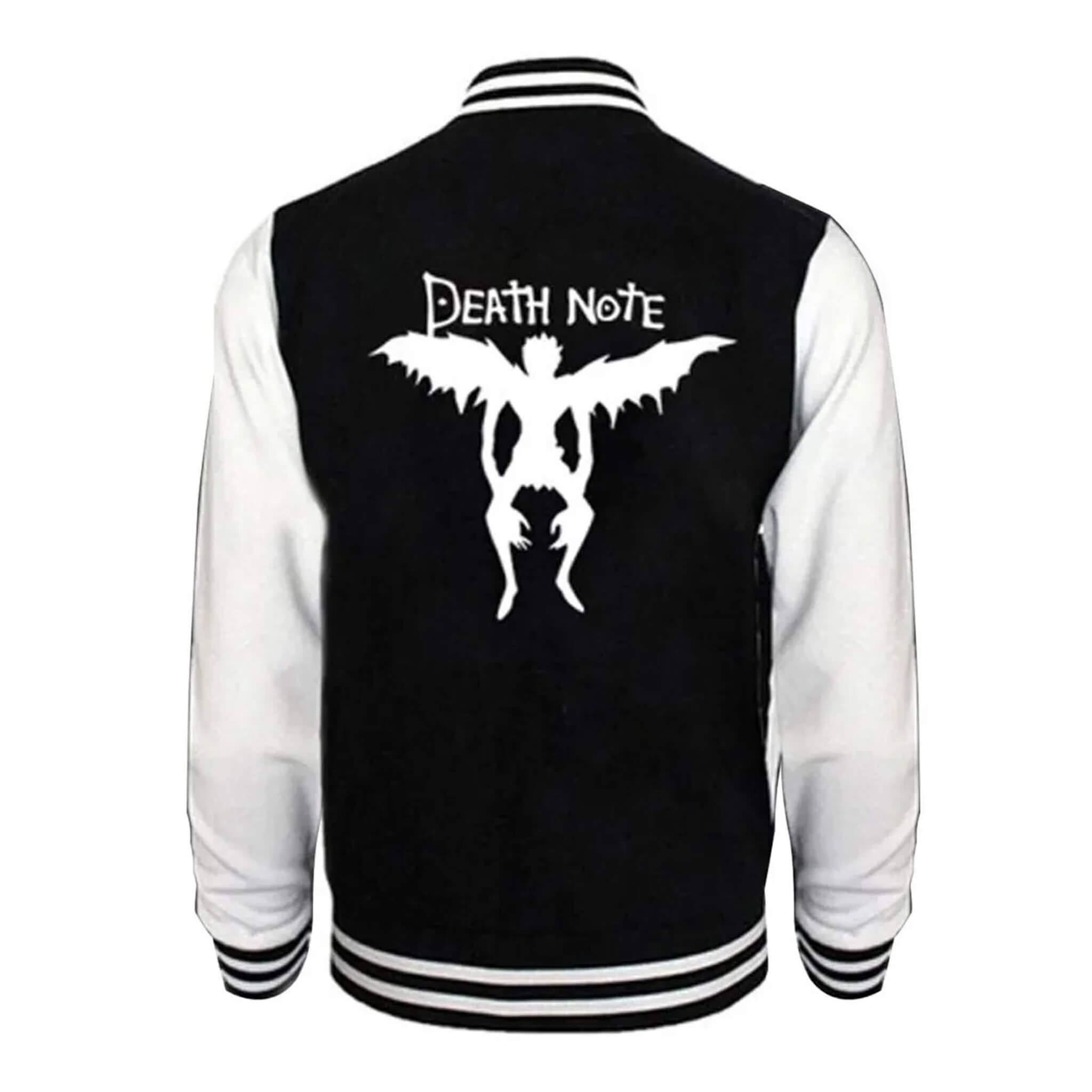 Death Note Varsity Jacket – Black White Anime Letterman