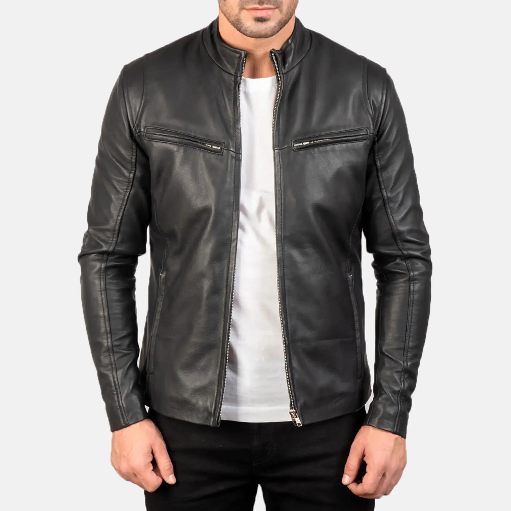 Elite Red Leather Biker Jacket - Premium Motorcycle Style for Men