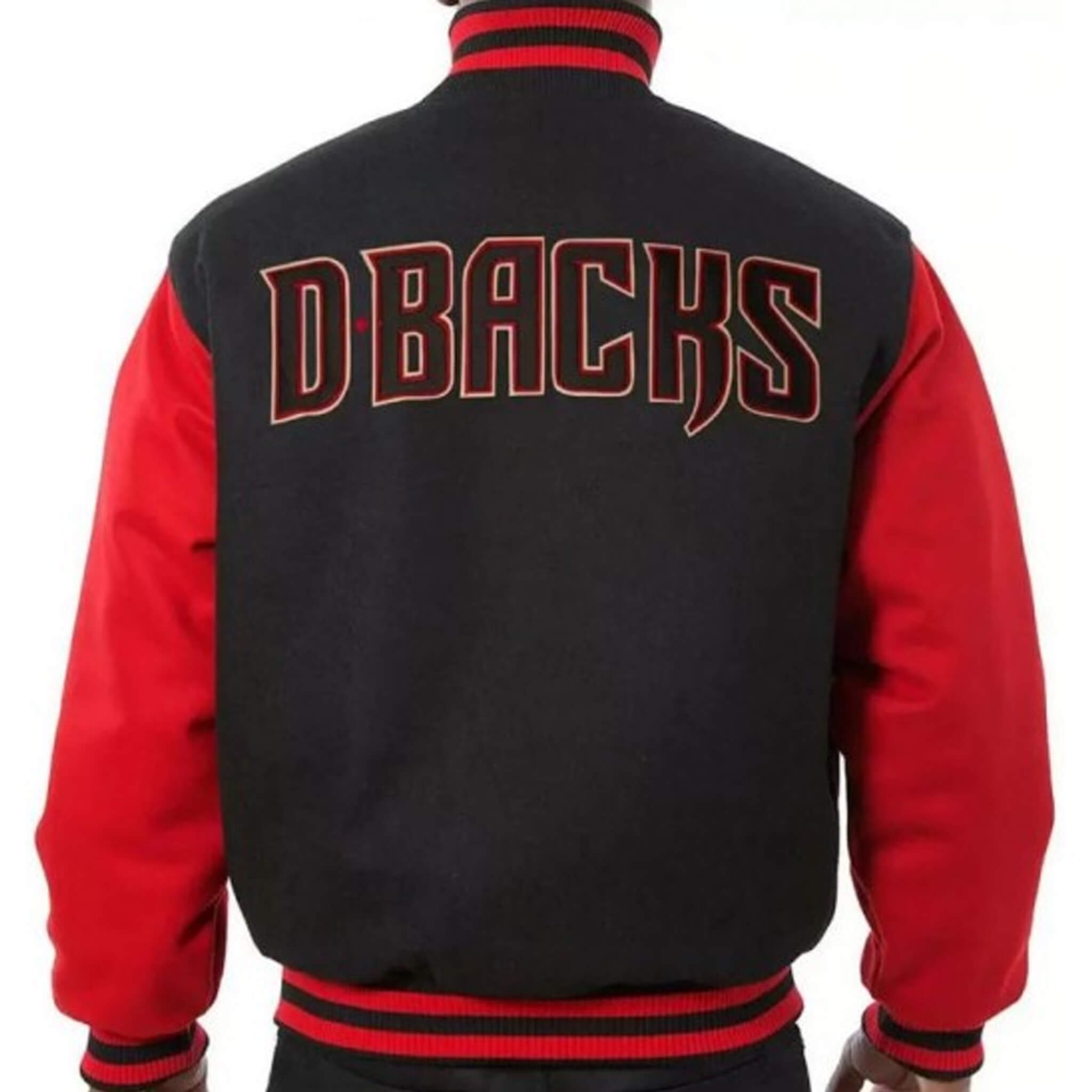 Arizona Diamondbacks Varsity Jacket – Red and Black Wool Classic Style