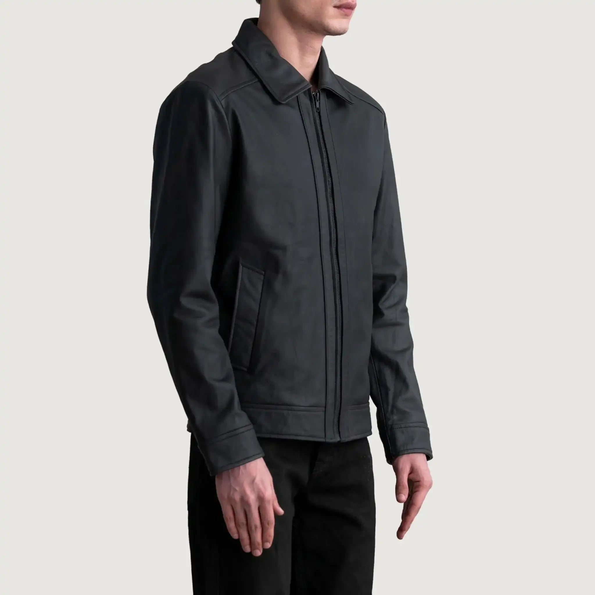 Infernos Matte Black Leather Jacket - Classic Style Versatile Fashion