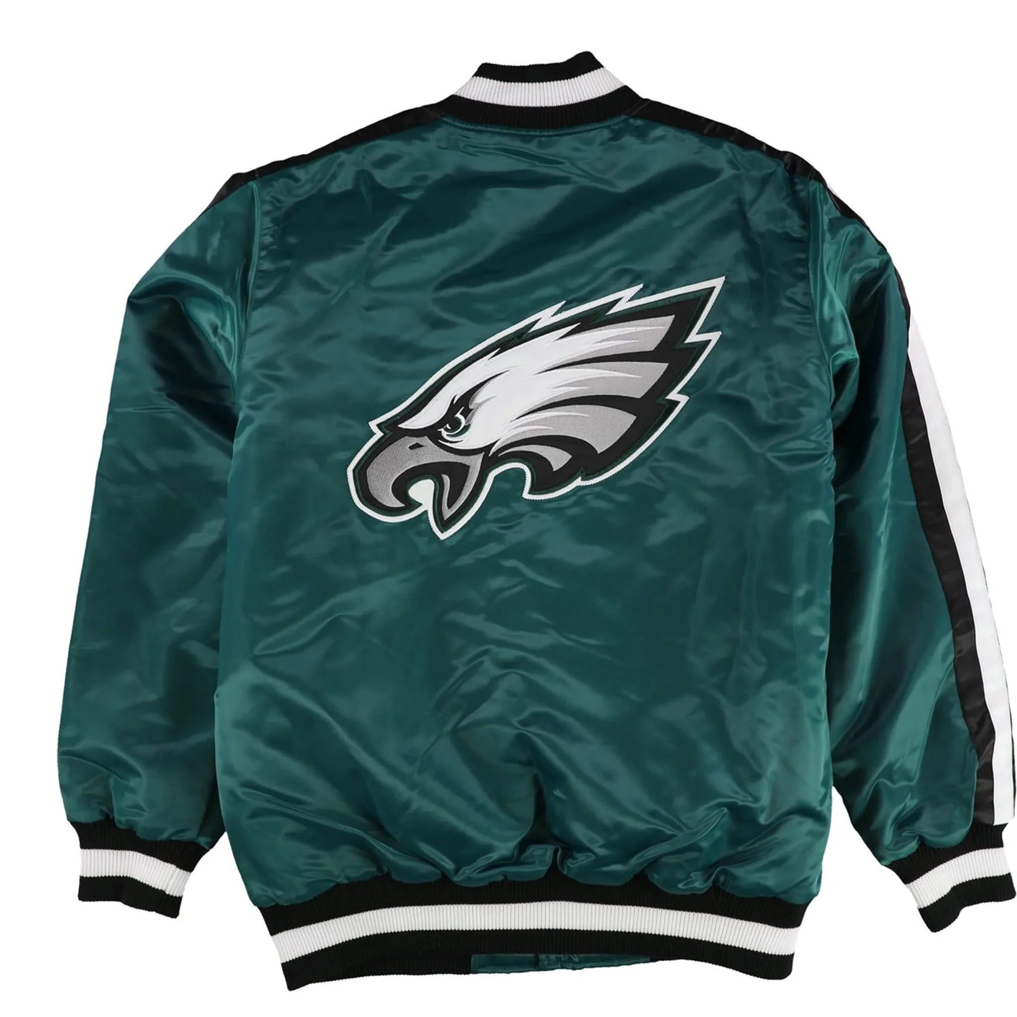 Philadelphia Eagles Green Satin Football Varsity Jacket