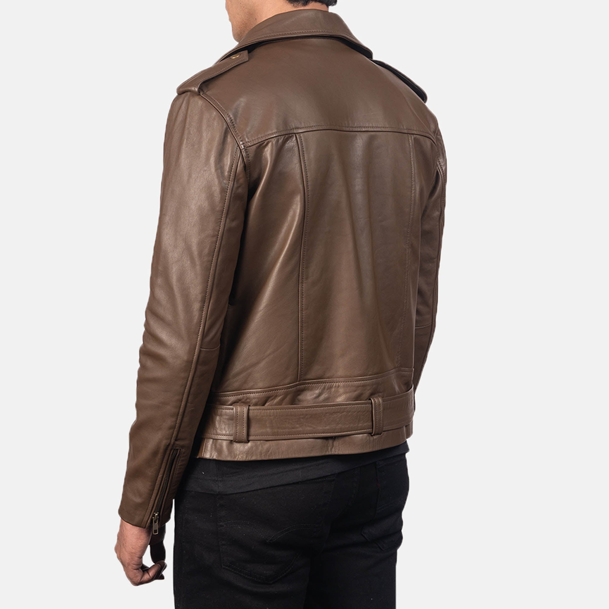 Legendary Brown Leather Biker Jacket – Premium Style for Riders