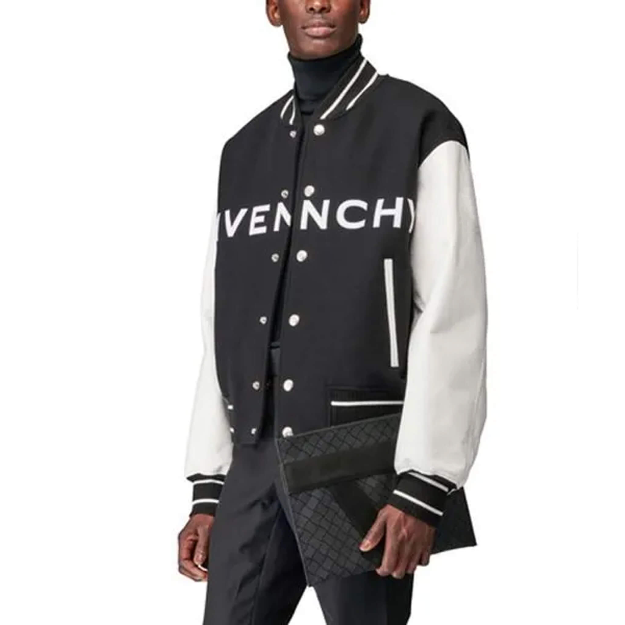 Givenchy Black & White Varsity Jacket–Luxury Streetwear Style