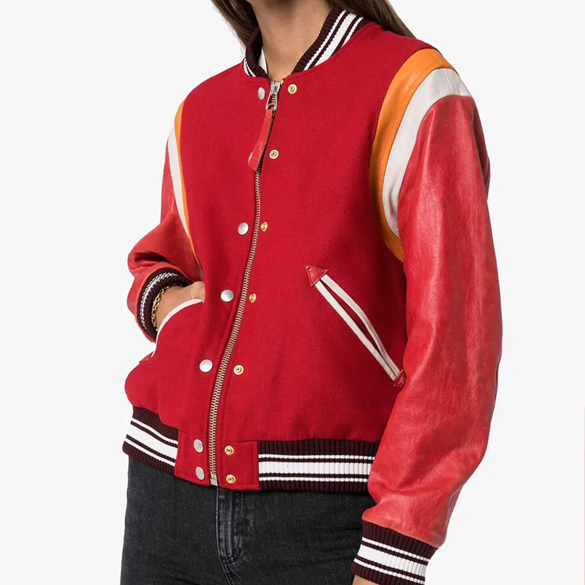 Golden Goose Scarlett Red Bomber Jacket for Women