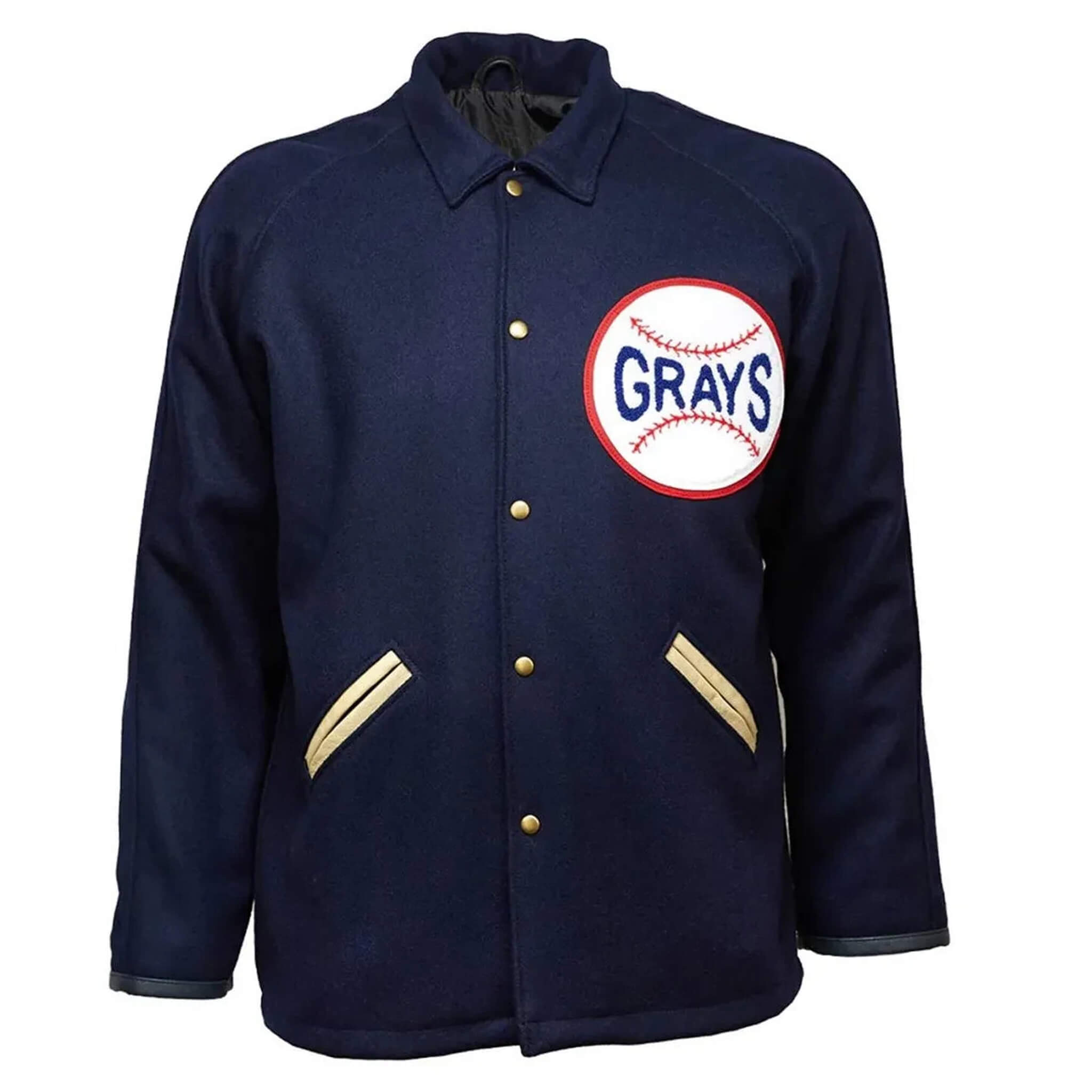 Homestead Grays 1935 Varsity Jacket – All-Wool Fingertip Style in Navy