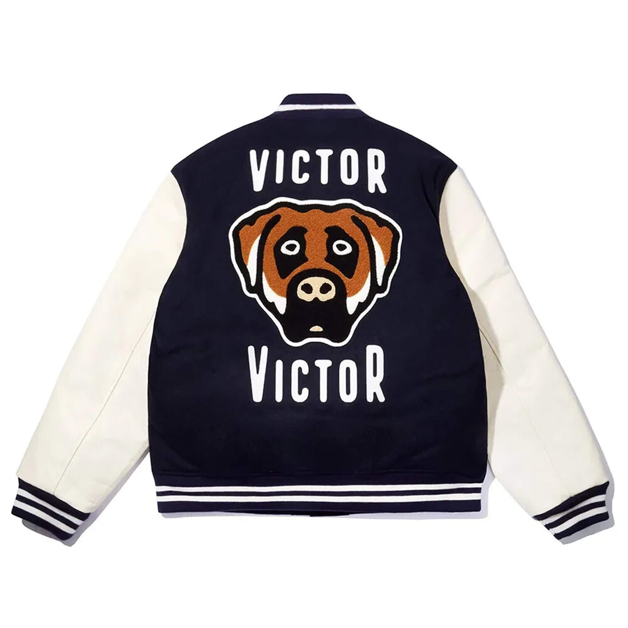 Human Made x Victor Victor Varsity Jacket – Navy & White Edition