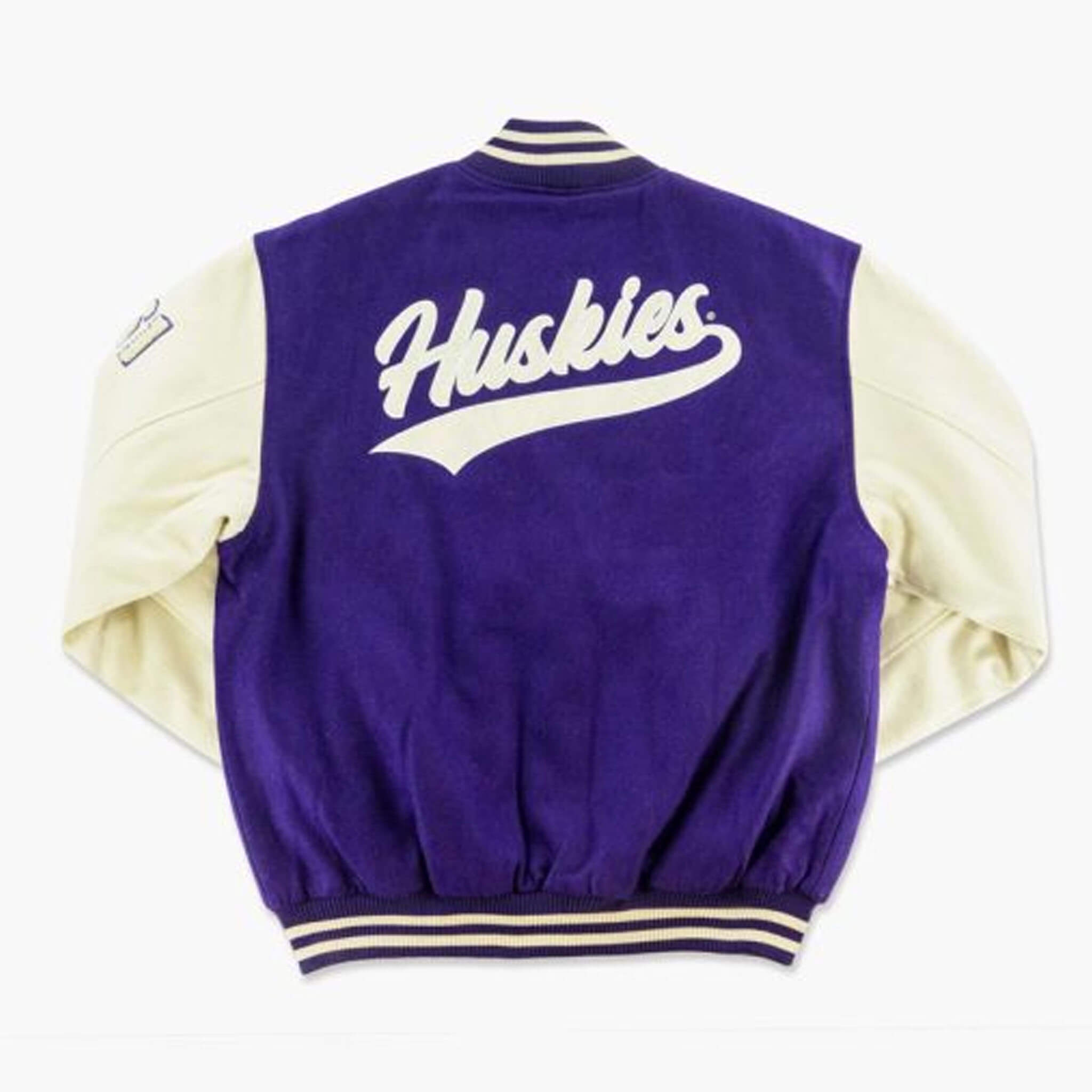 Washington Huskies Melton Purple & White-Varsity Jacket