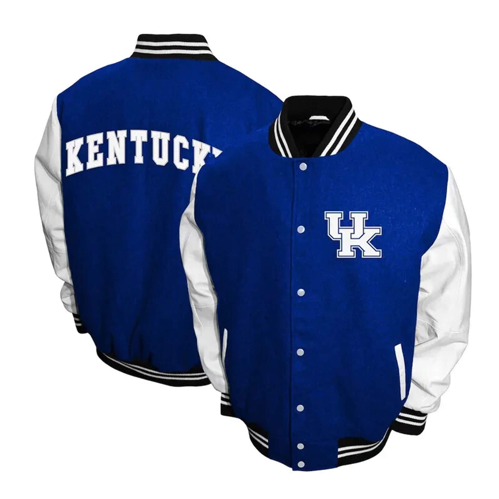 Kentucky Wildcats Graduate Royal & White Letterman Varsity Jacket