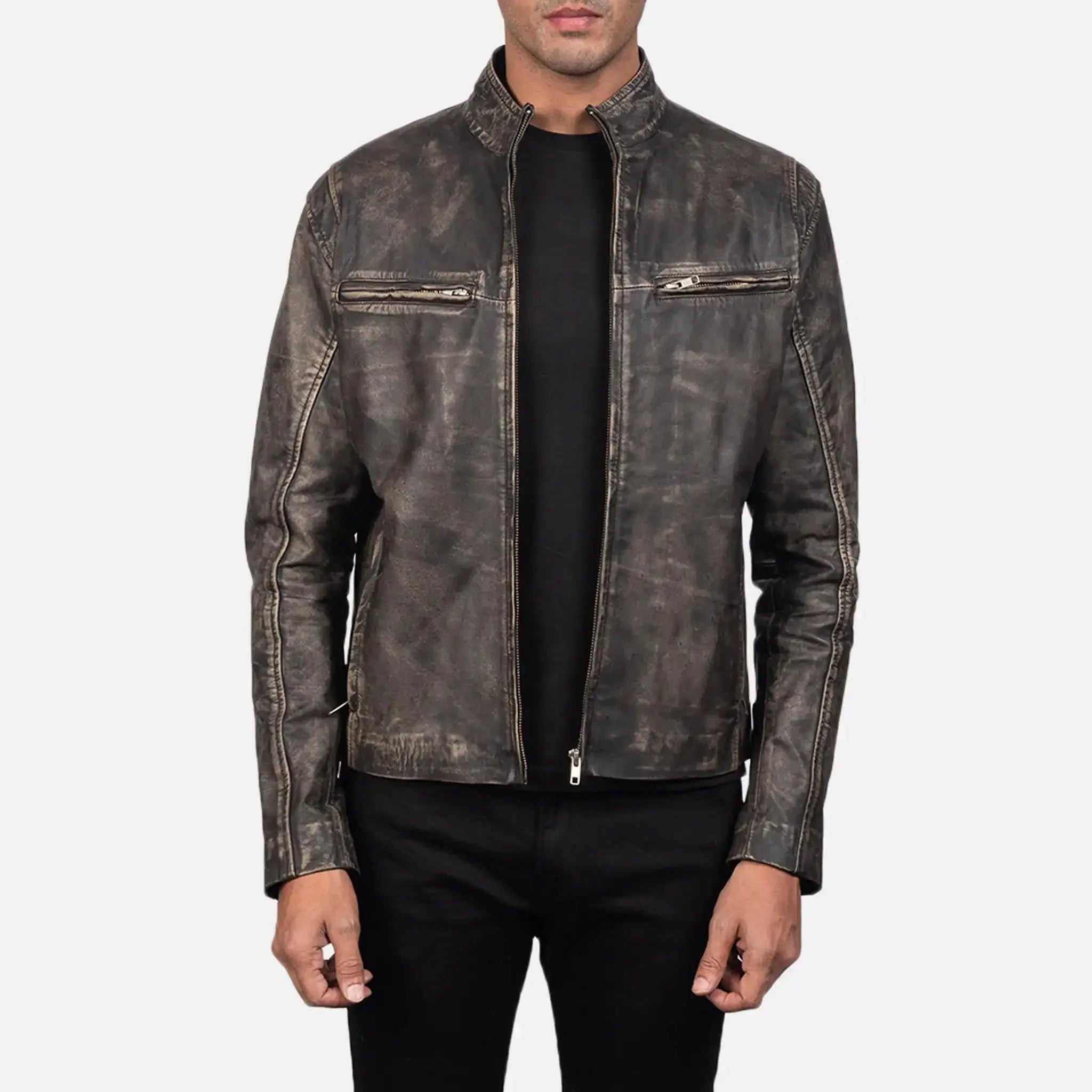 Elite Red Leather Biker Jacket - Premium Motorcycle Style for Men