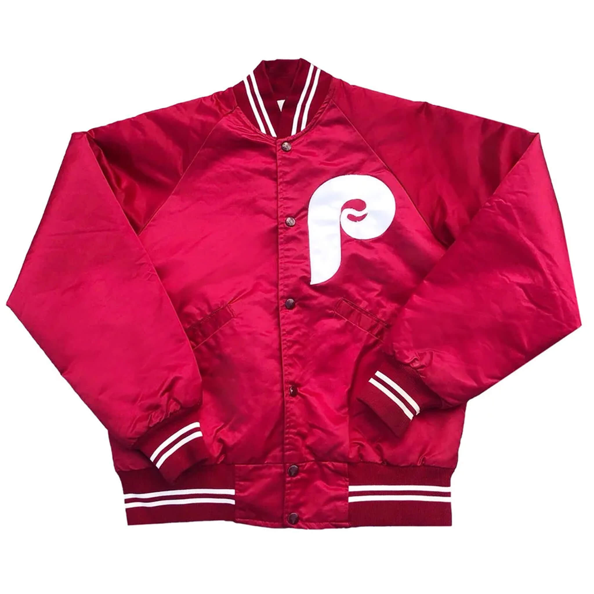 1980s Philadelphia Phillies Satin Varsity Jacket-Classic Style