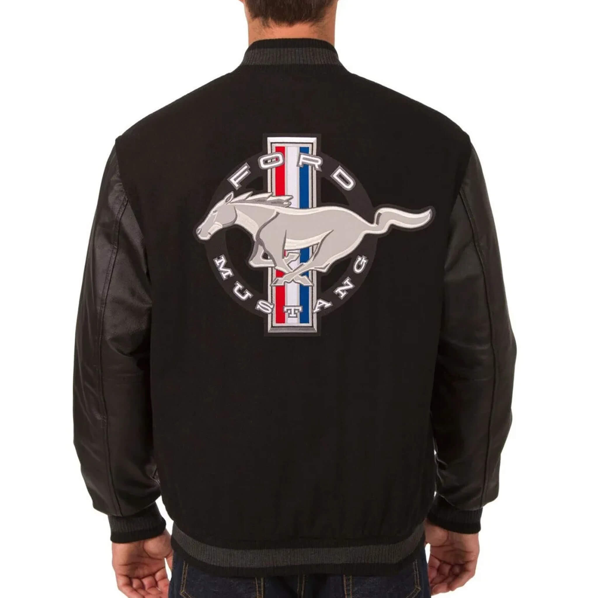 Ford Mustang Letterman Varsity Jacket-Wool body & Leather Sleeves