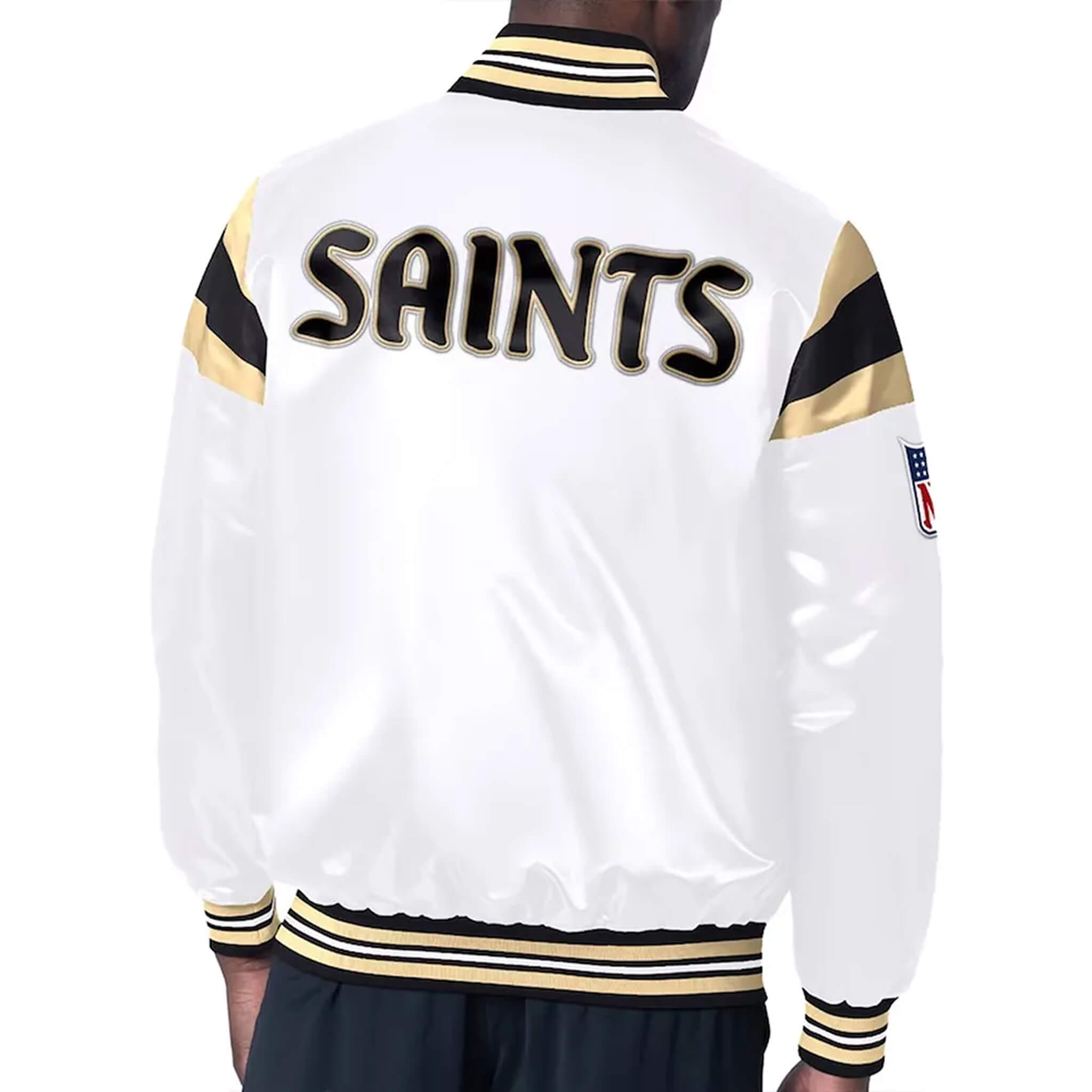 New Orleans Saints Satin Varsity Jacket – NFL Fan Gear