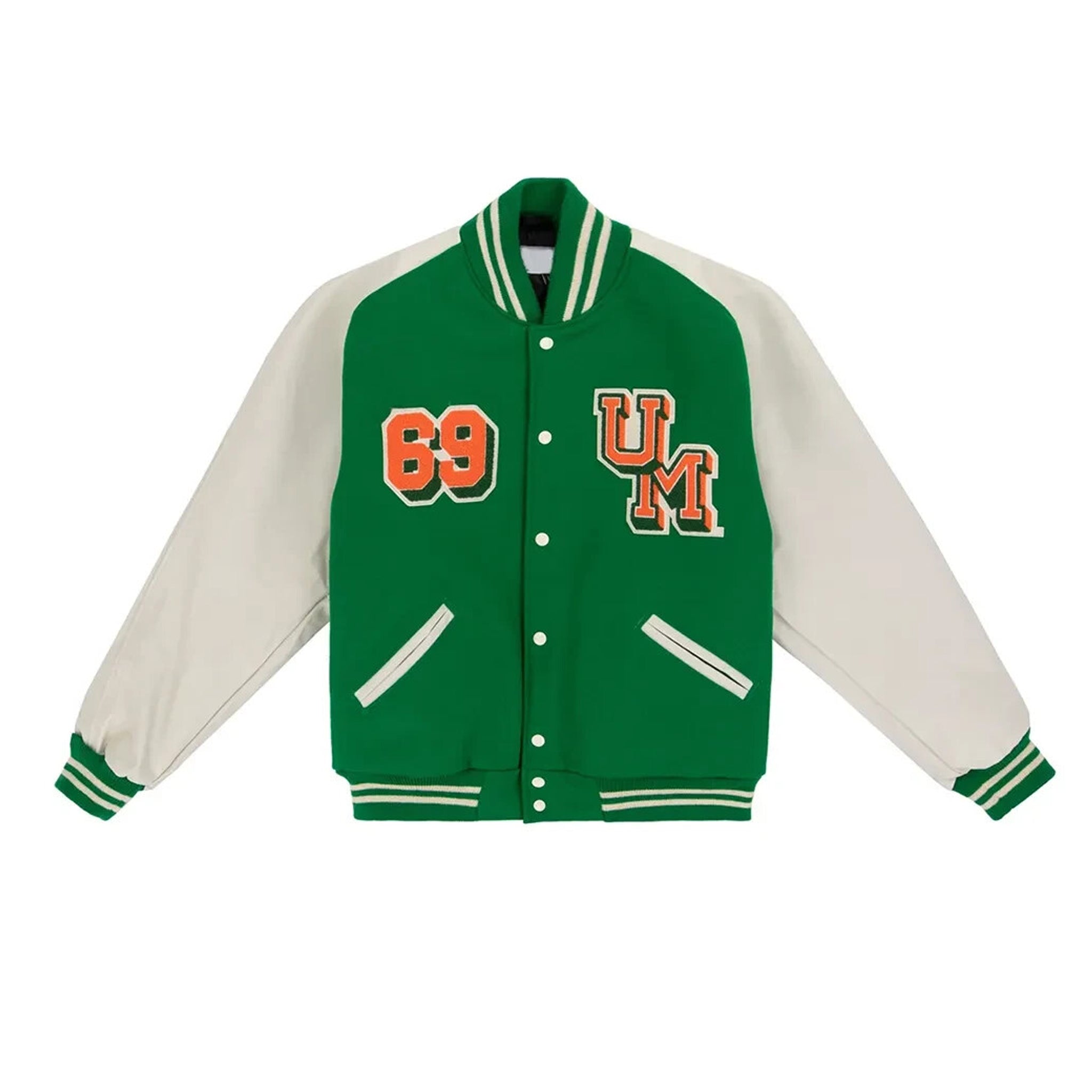 Miami Hurricanes 1969 Green & White Letterman Varsity Jacket