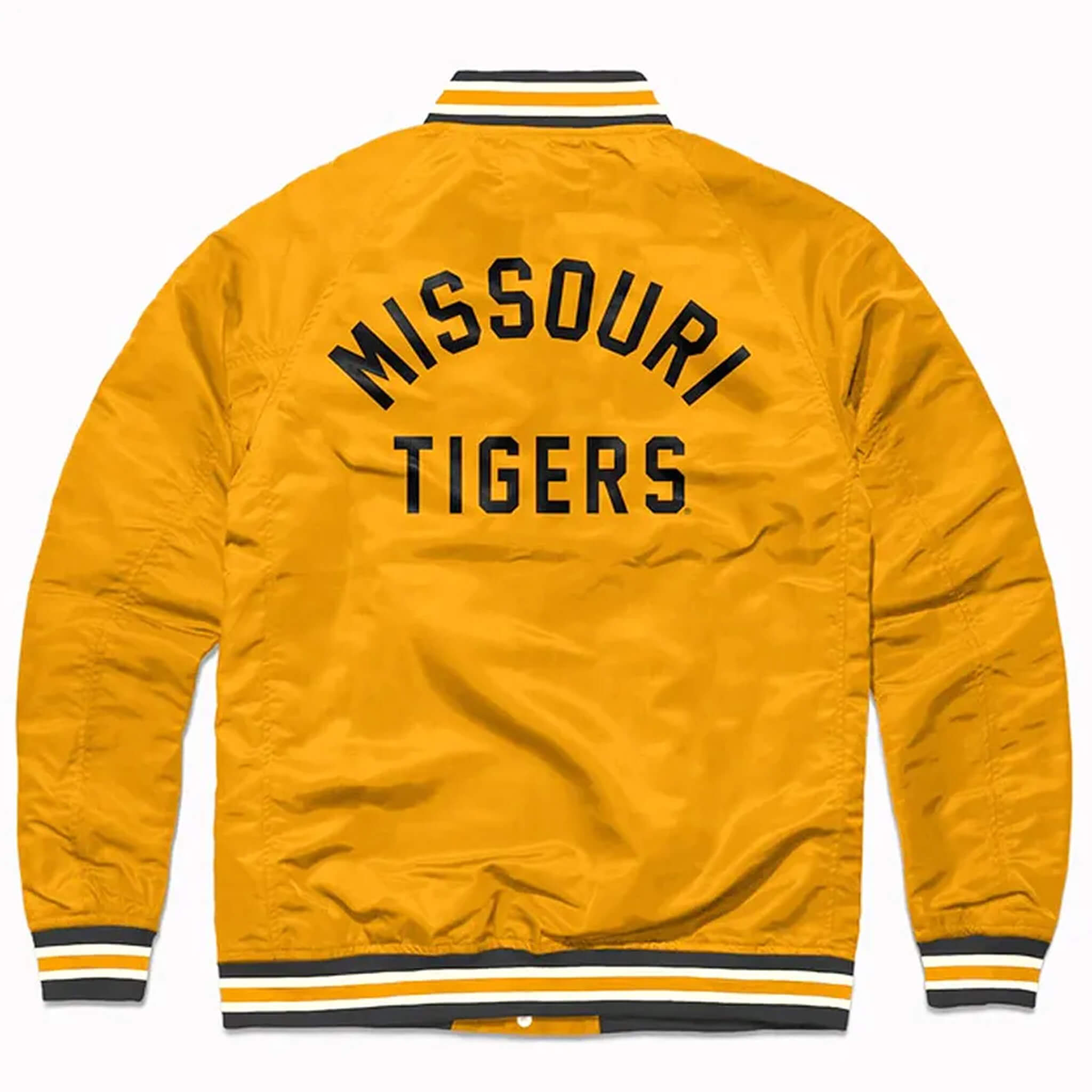 Missouri Tigers Gold Satin Varsity Jacket – Unisex Fit