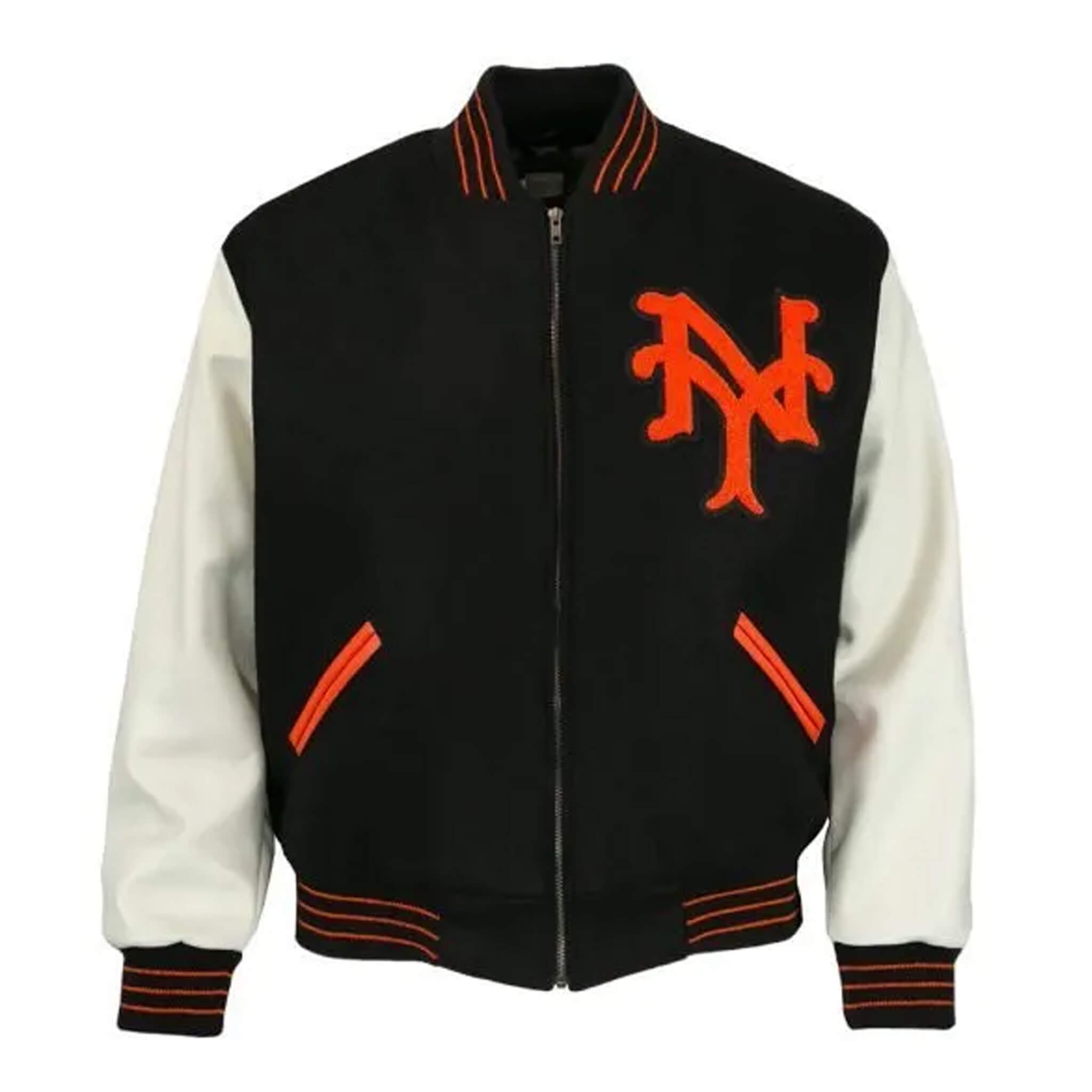 NY Giants 1951 Black & White Letterman Jacket – Retro Style