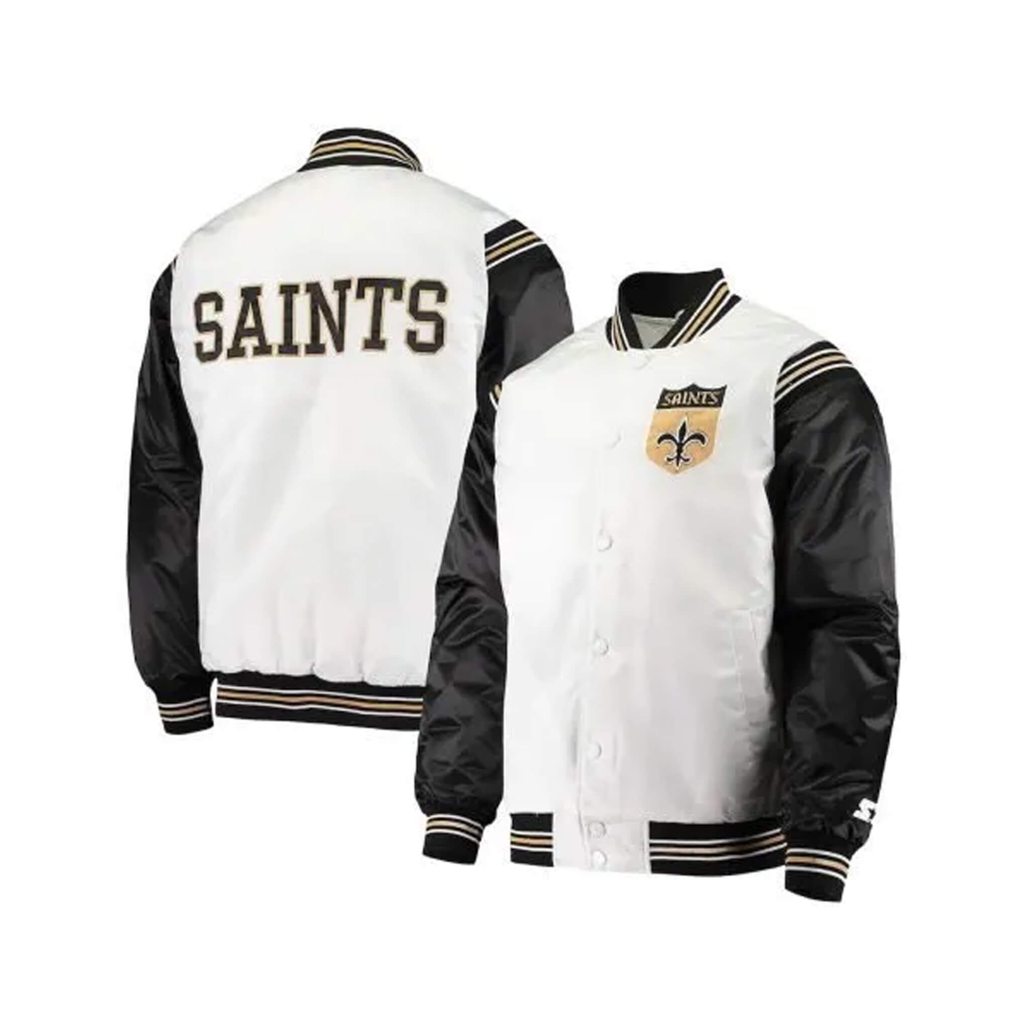 New Orleans Saints Renegade Varsity Satin Jacket