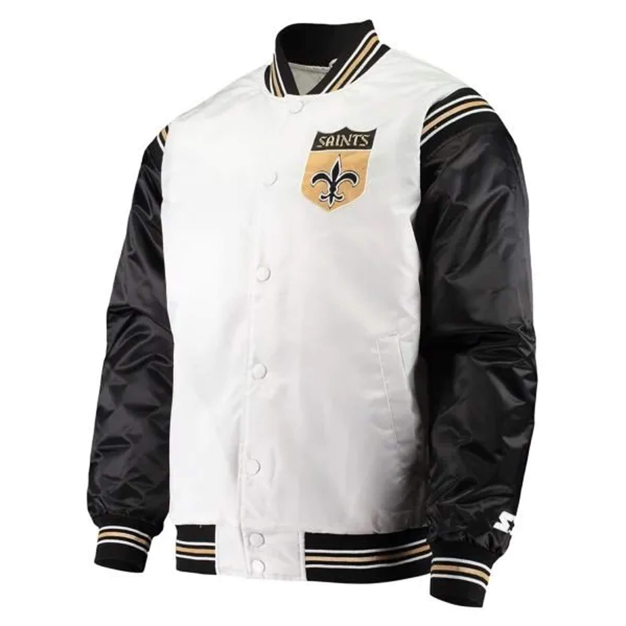 New Orleans Saints Renegade Varsity Satin Jacket