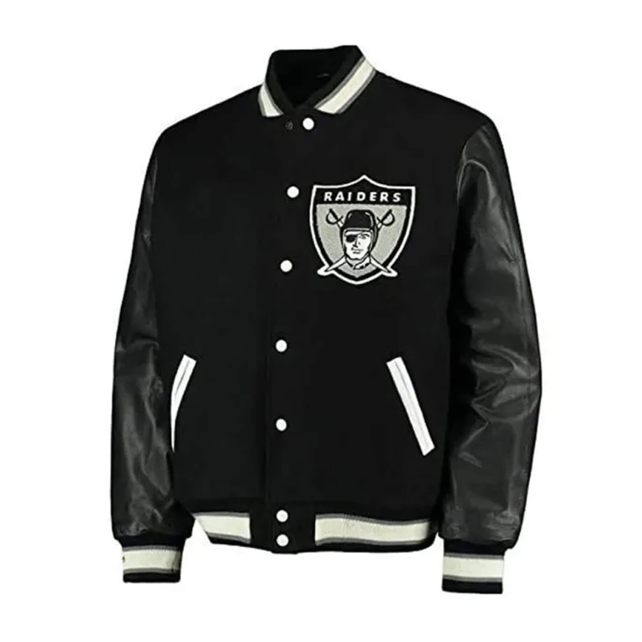 Oakland Raiders Black Varsity Letterman Jacket