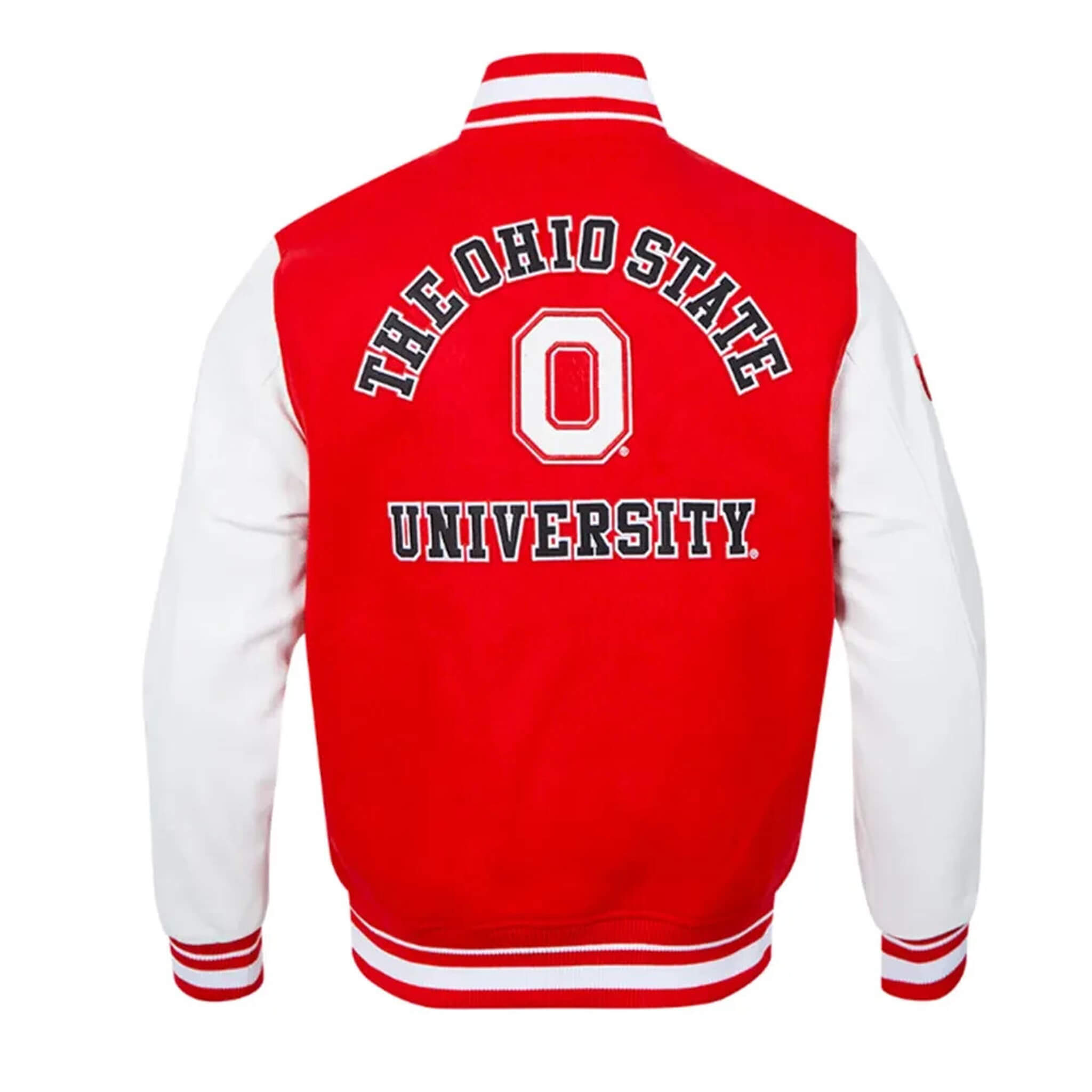 Ohio State University Red & White Varsity Letterman Jacket