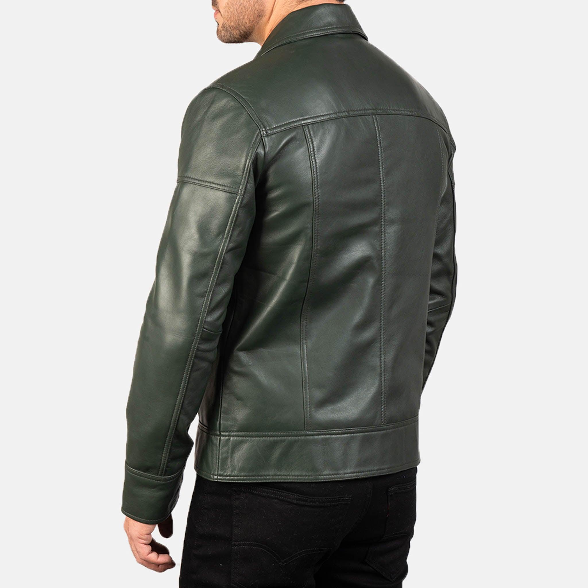 Aventra Green Leather Jacket – Bikers Sleek and Trendy with a Fresh Twist