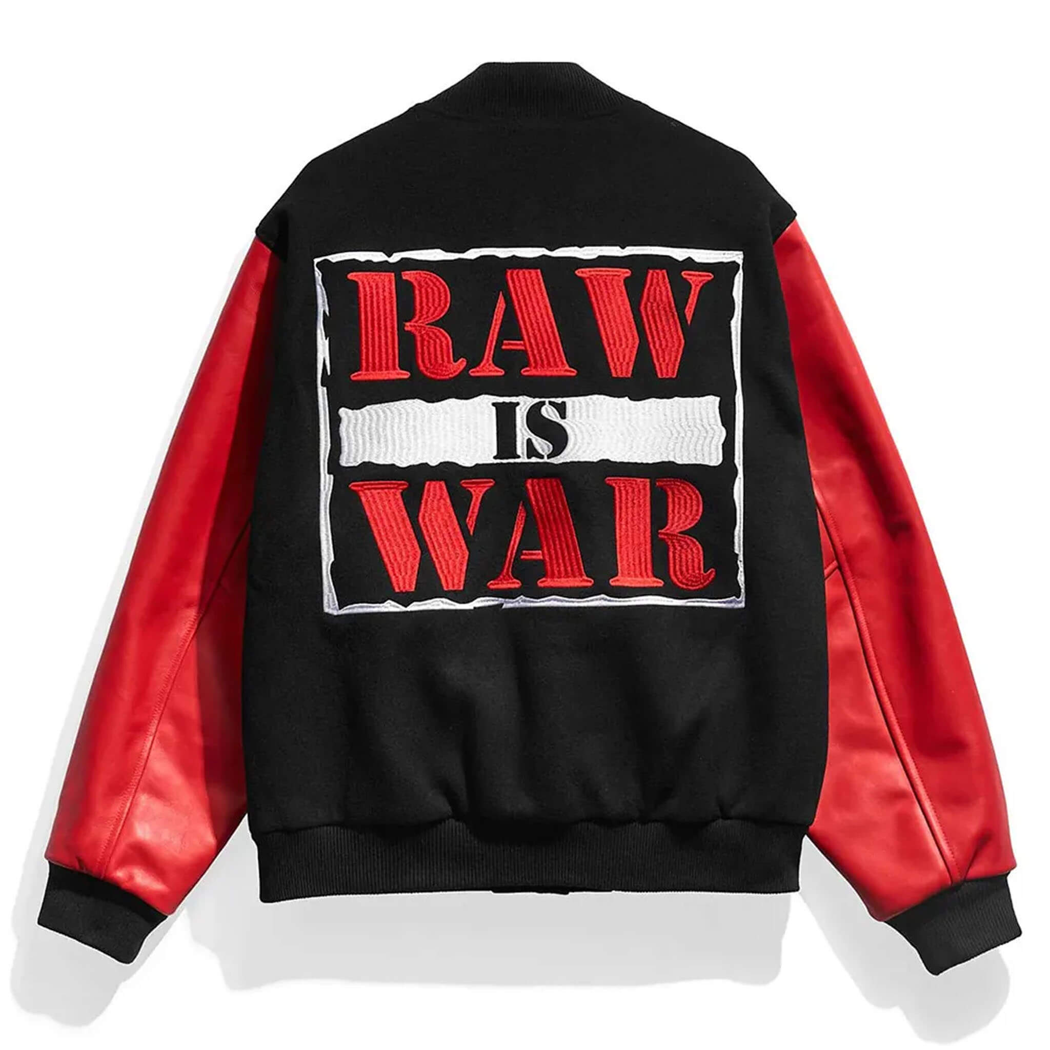 Raw is War Varsity Jacket – WWE Retro Vintage Streetwear