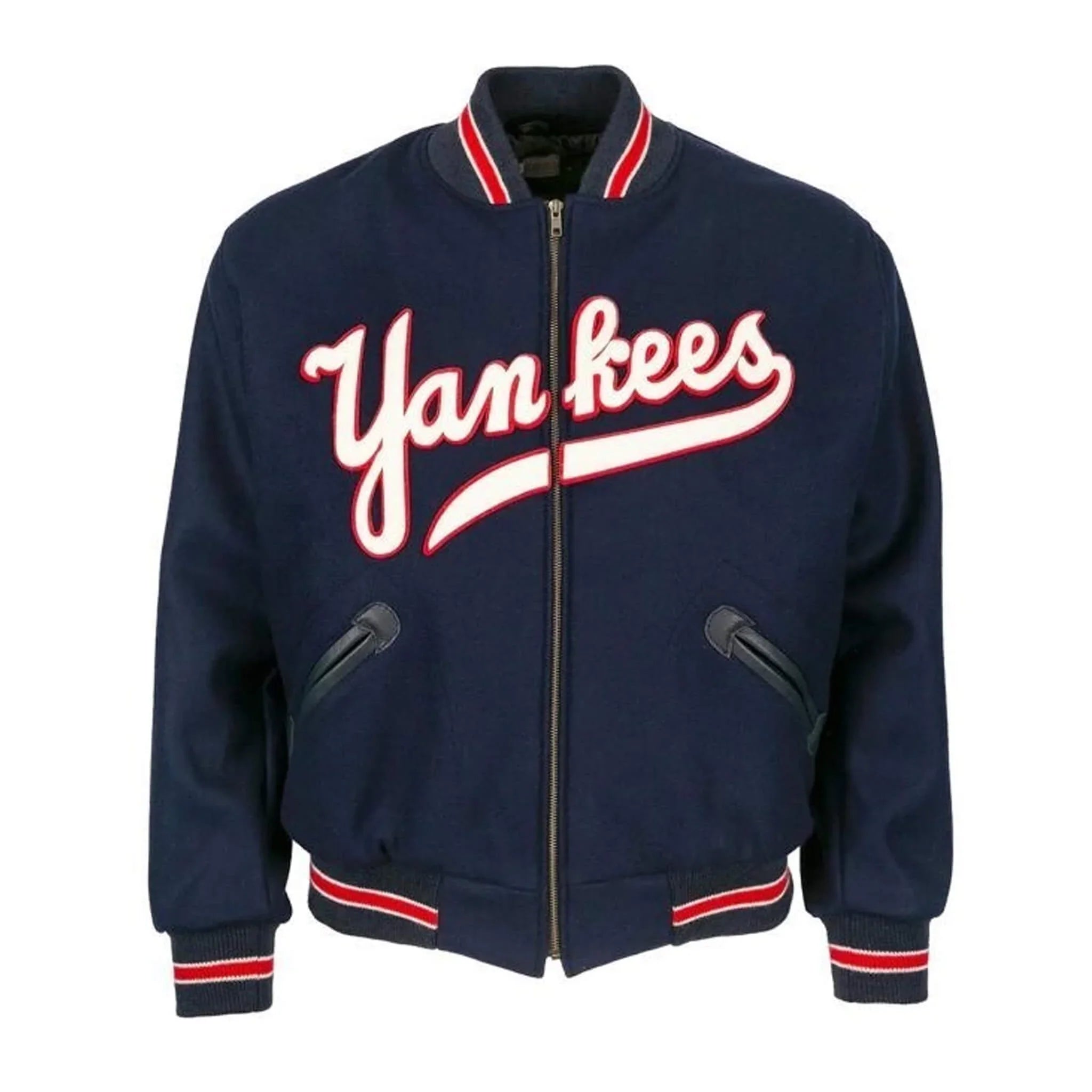 1947 New York Yankees Varsity Jacket – Vintage Letterman - leathergang.com