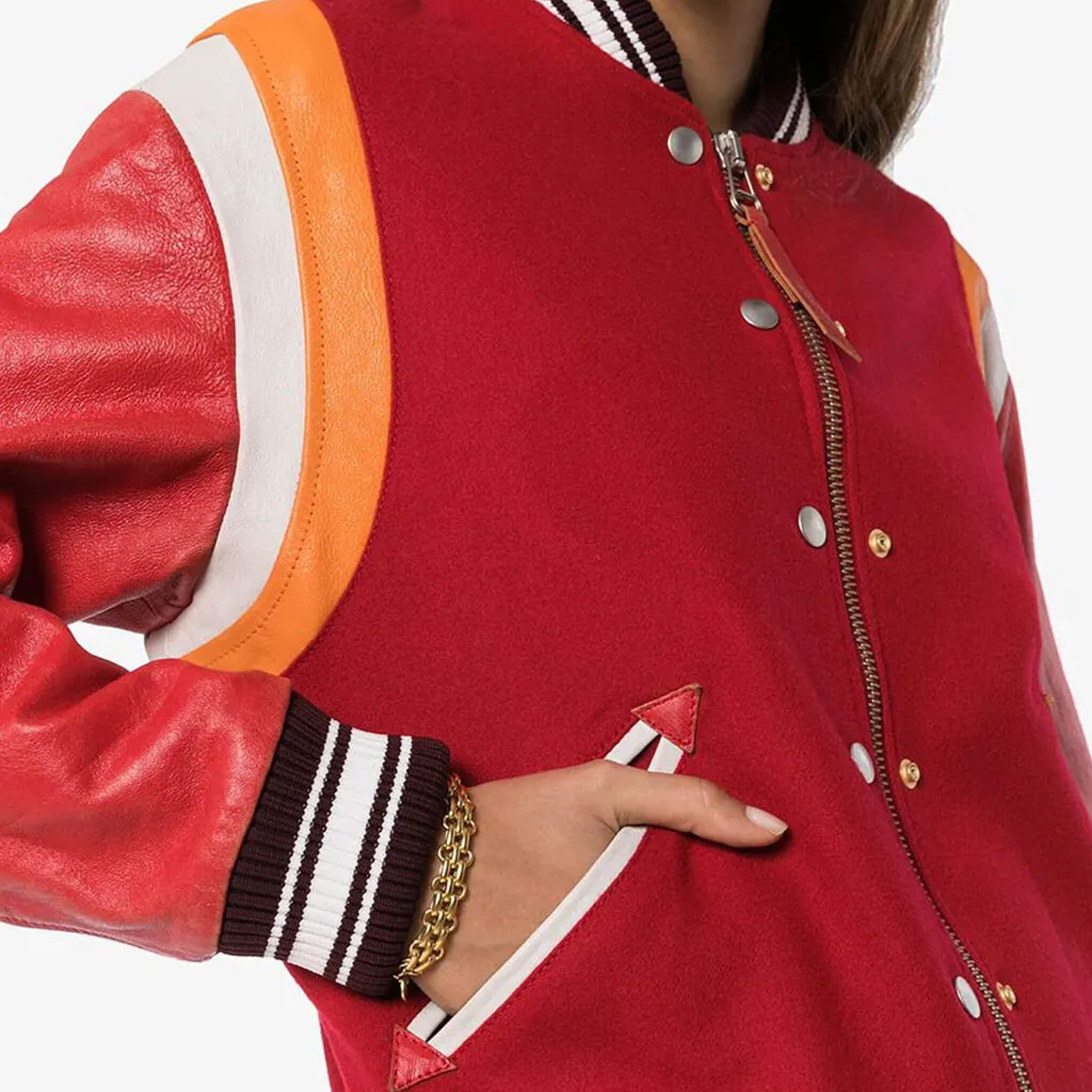 Golden Goose Scarlett Red Bomber Jacket for Women