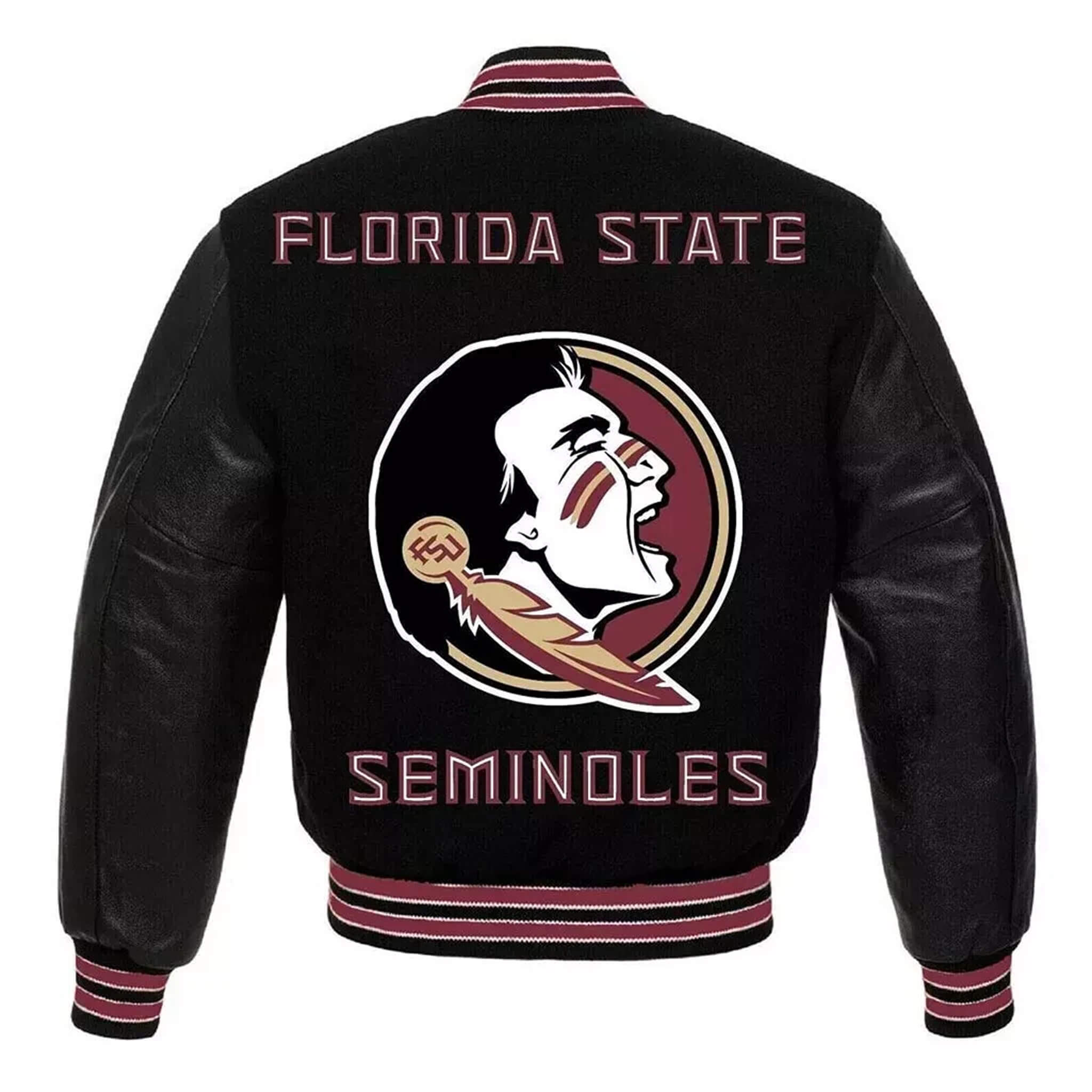 Men’s Florida State Seminoles Wool & Leather Varsity Jacket