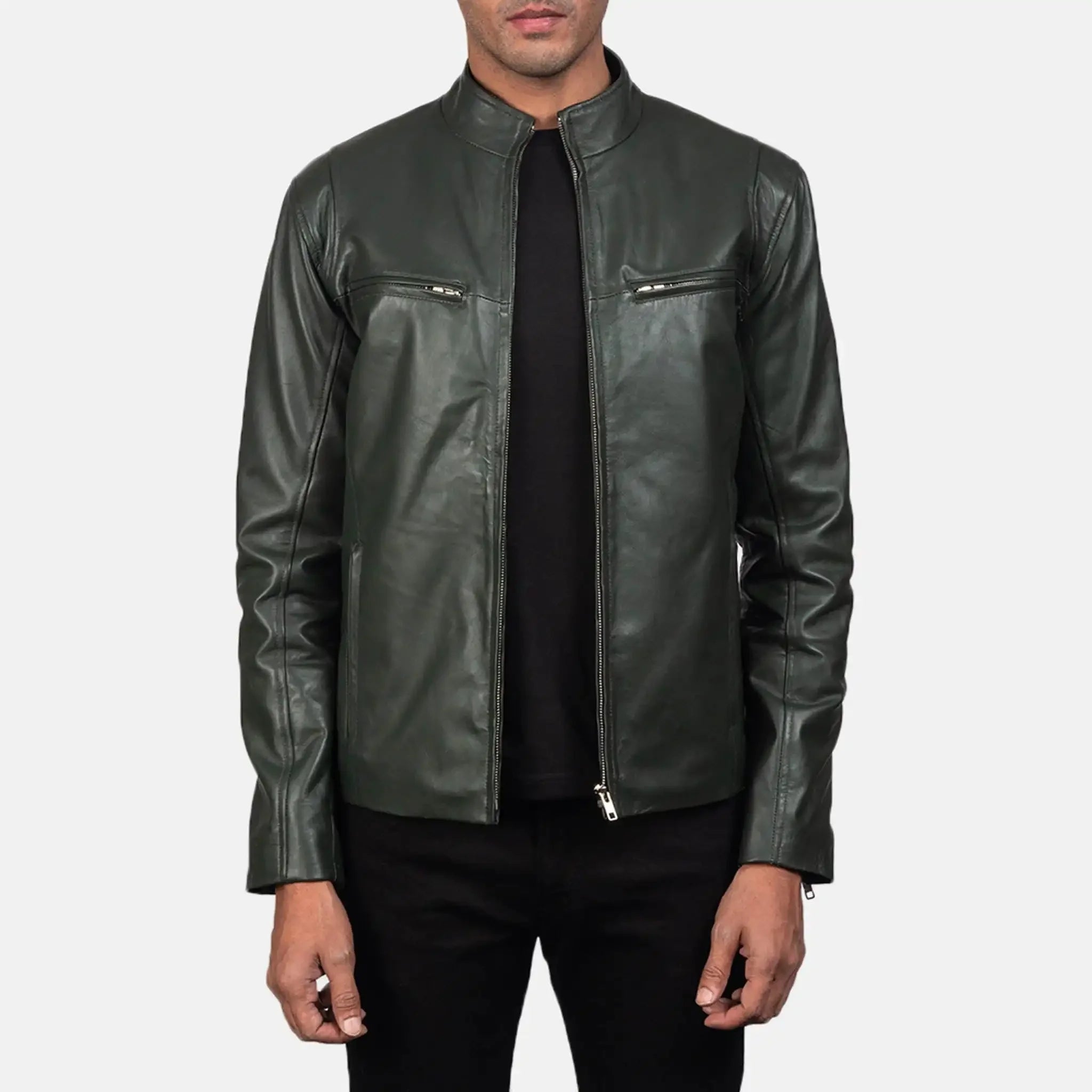 Elite Red Leather Biker Jacket - Premium Motorcycle Style for Men