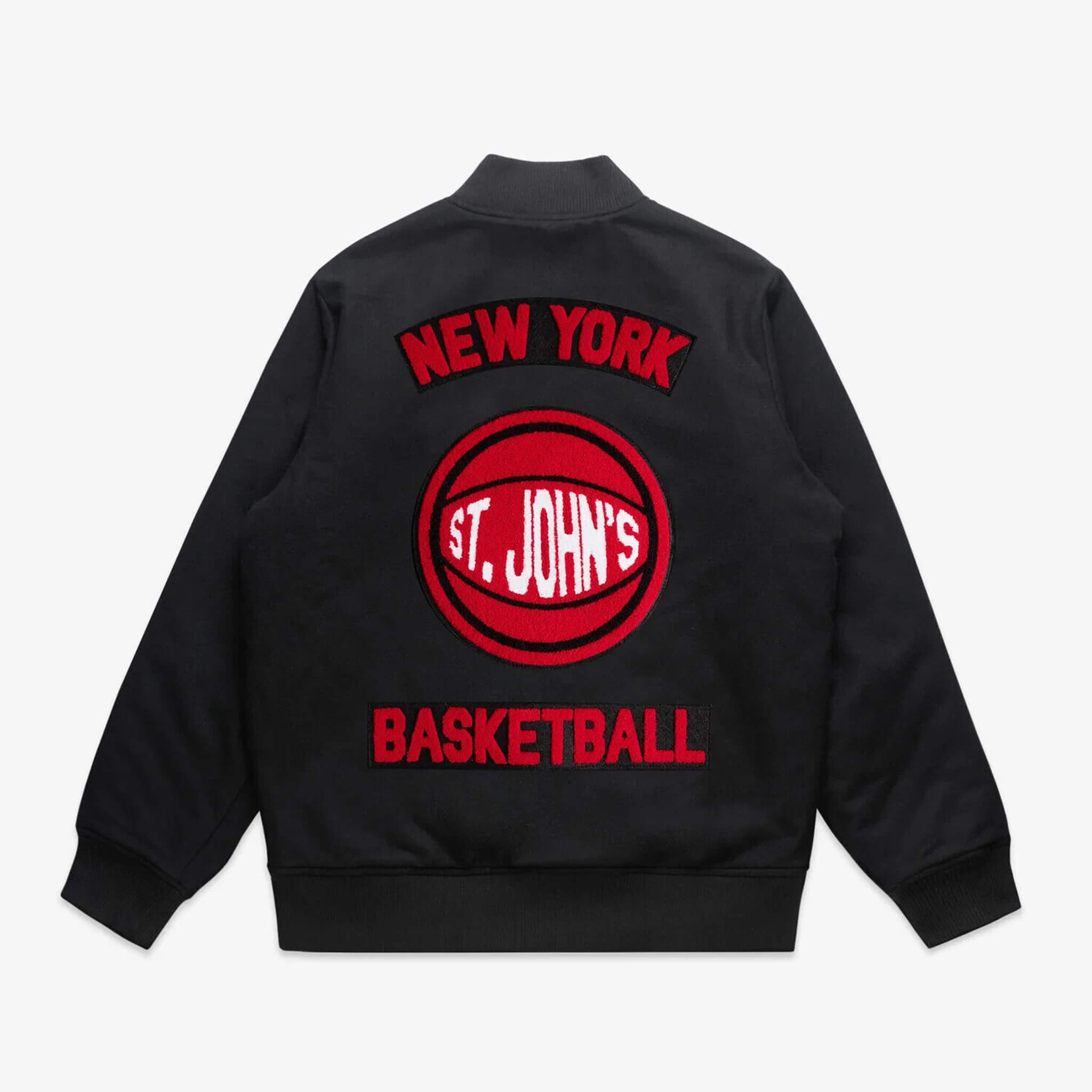 St. John's Black Wool Letterman Varsity Jacket