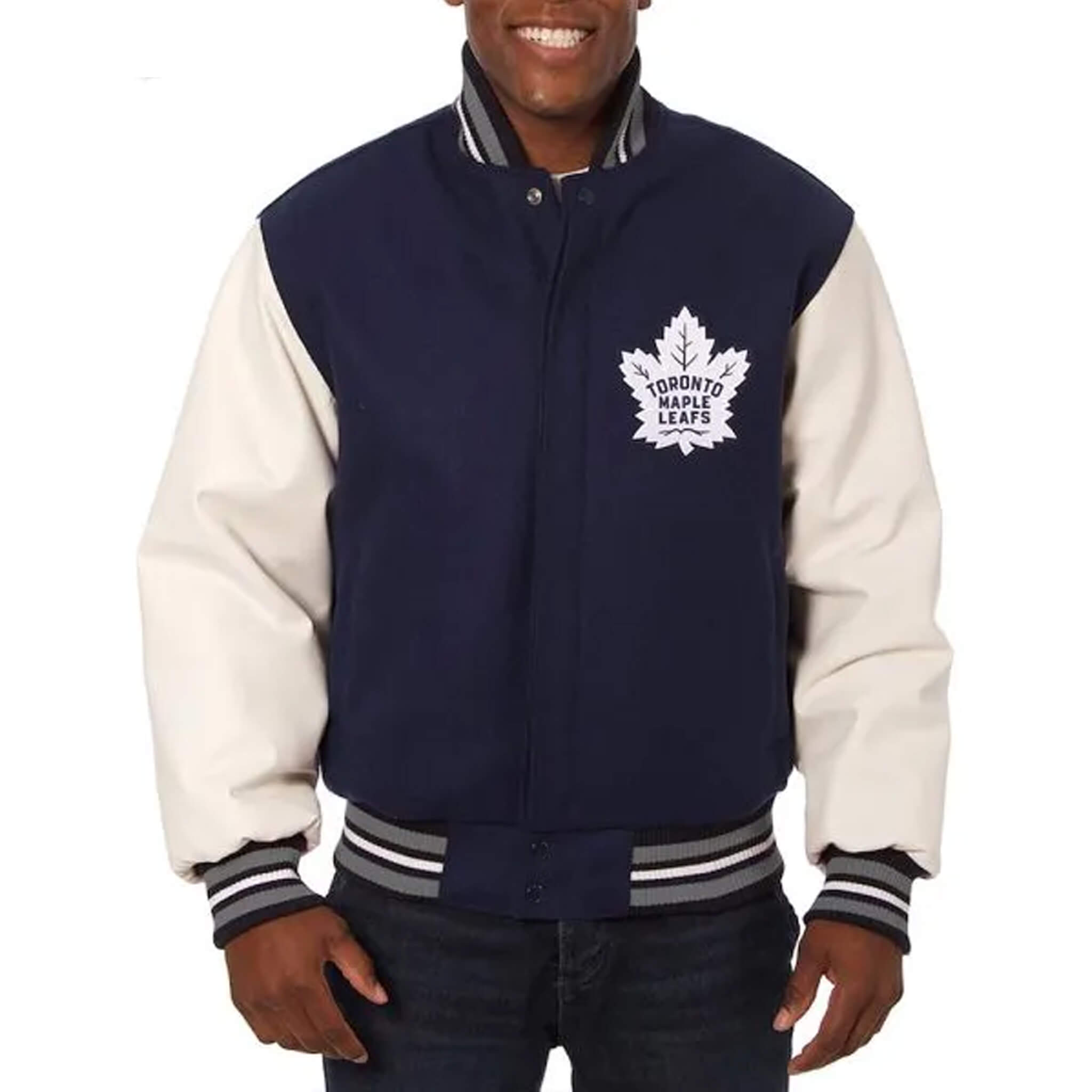 Toronto Maple Leafs NHL Retro Letterman Varsity Jacket