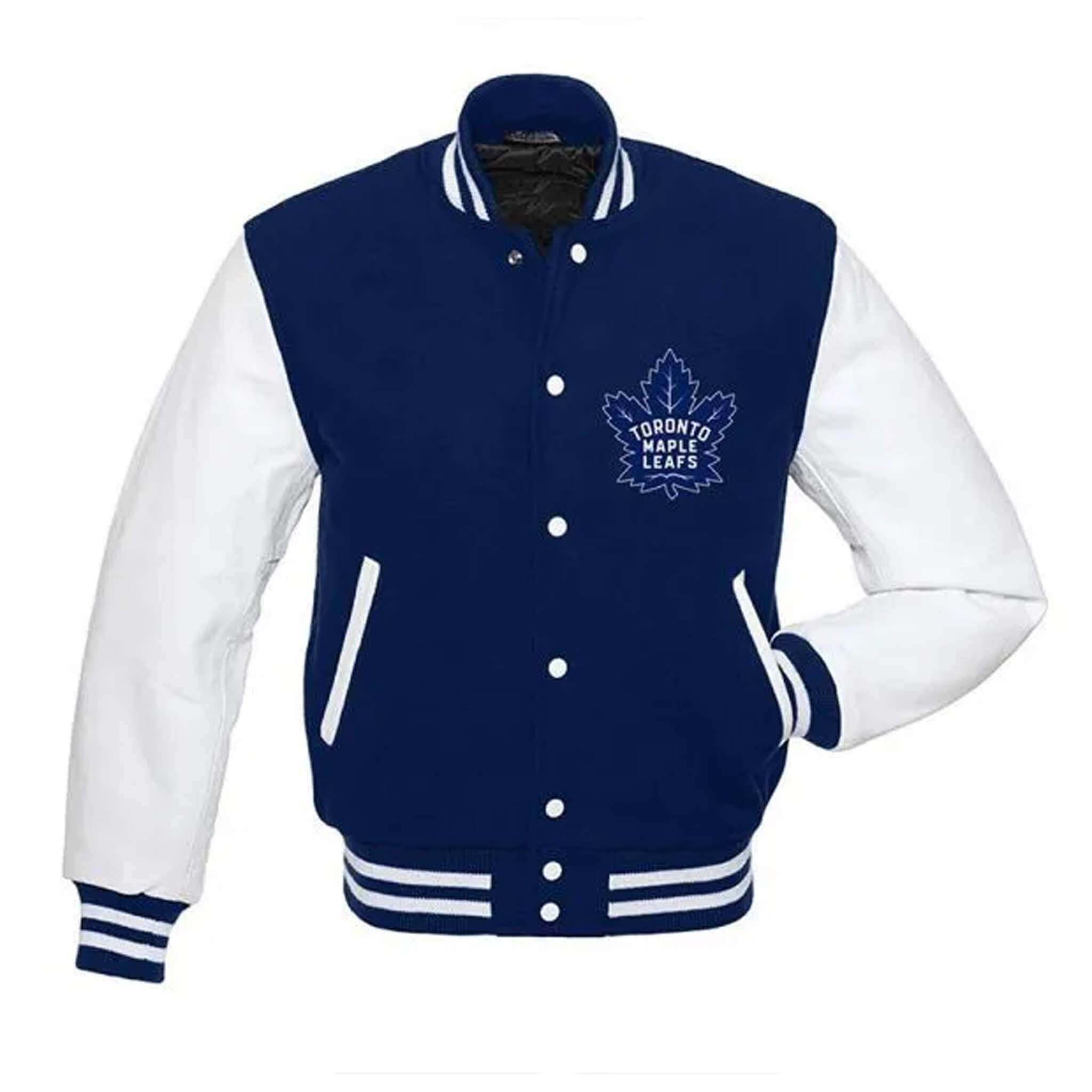 Toronto Maple Leafs NHL Letterman Jacket – Blue & White