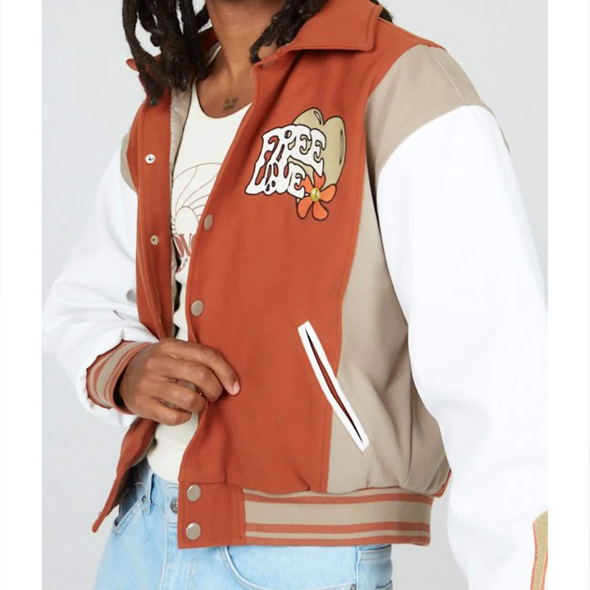The Free Love Letterman Jacket – Retro Varsity Style