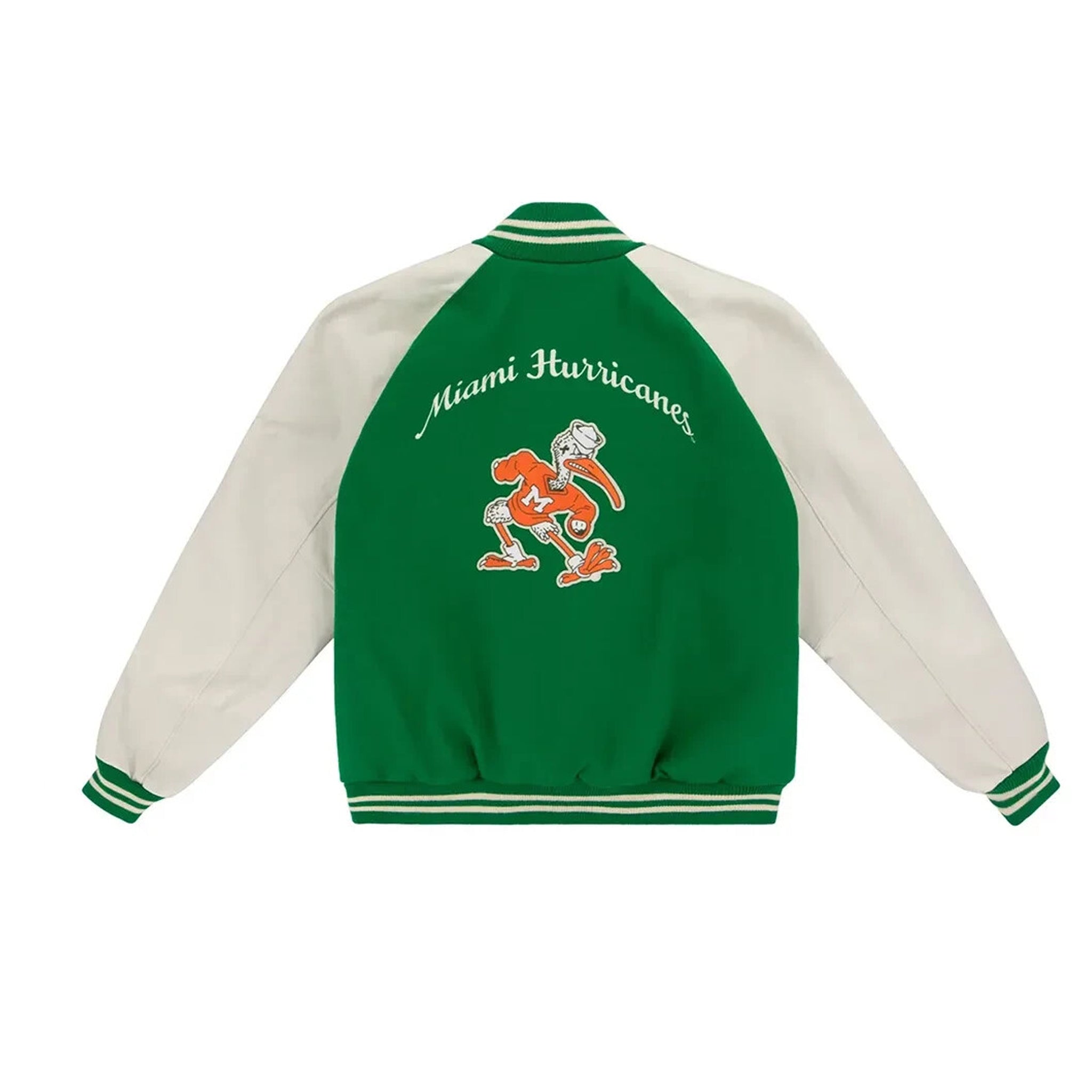 Miami Hurricanes 1969 Green & White Letterman Varsity Jacket